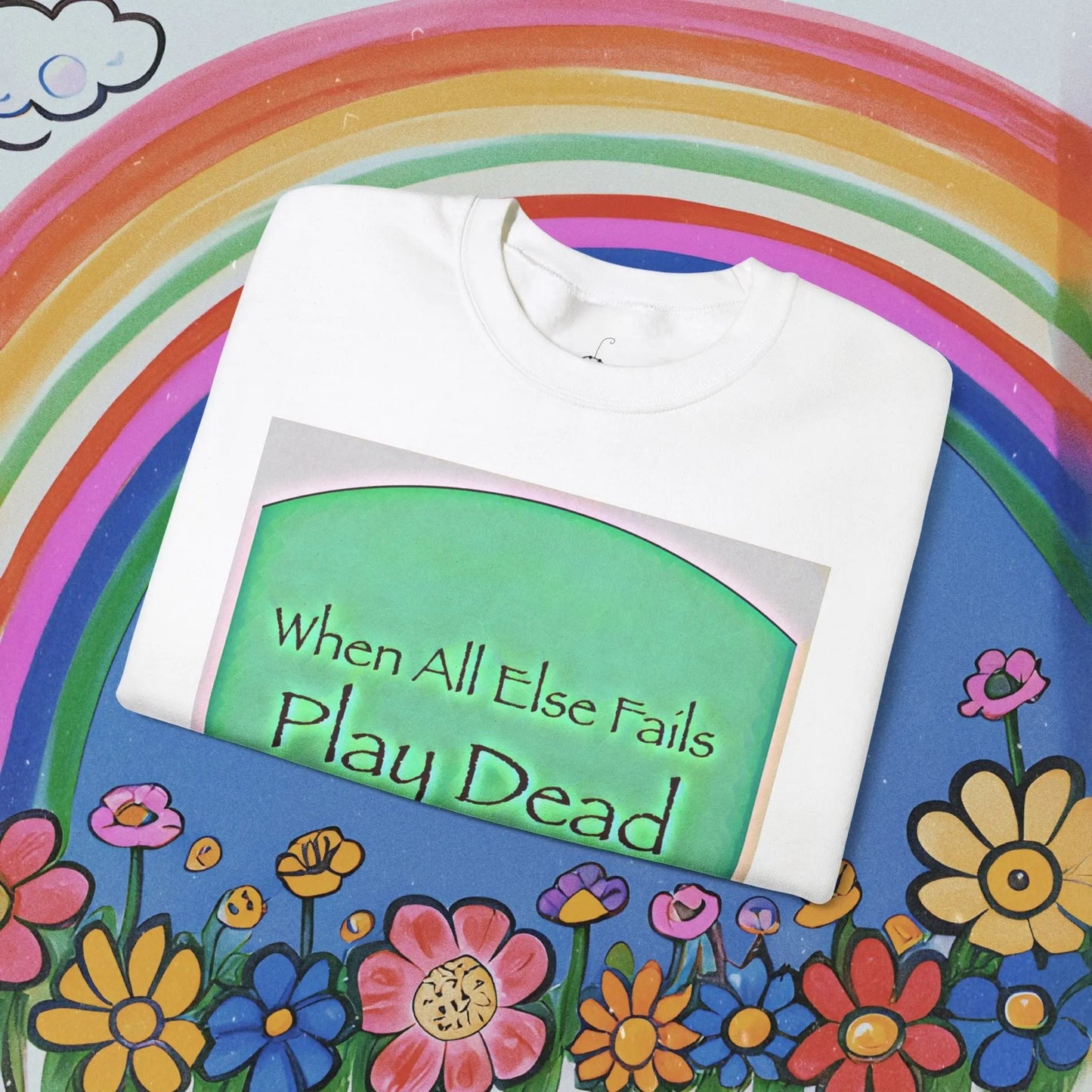 Play Dead Possum Sweatshirt - Unisex Blend Crewneck Printify