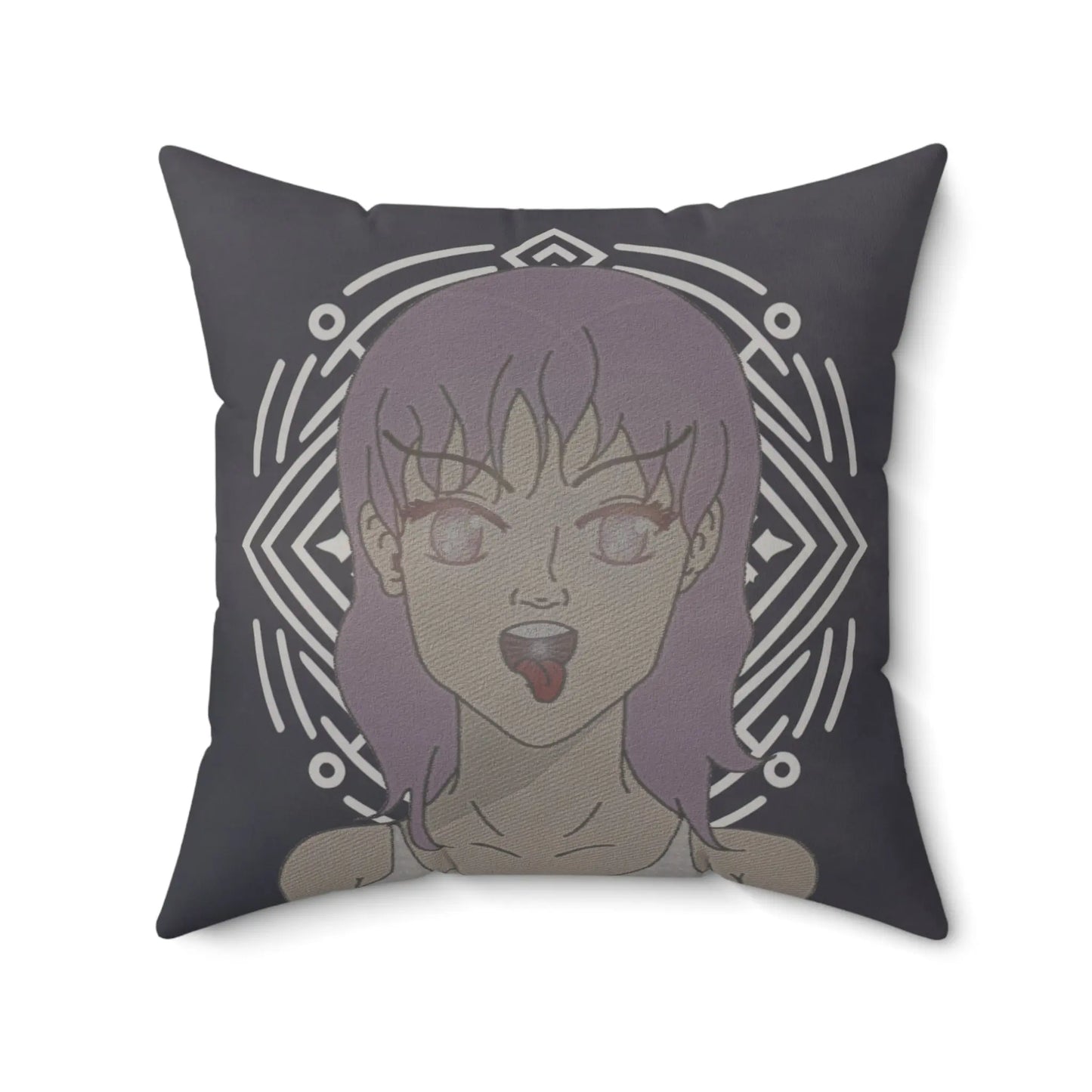 Retro Graphic Throw Pillow - Artistic Home Decor Printify