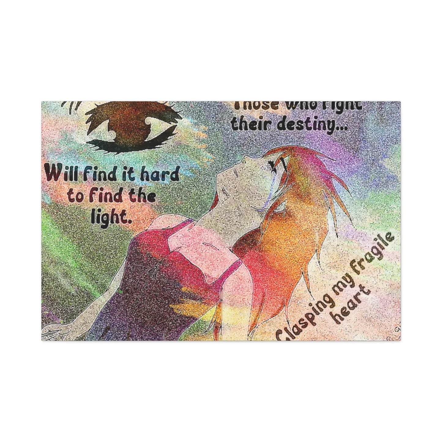 Inspirational Art Canvas - 'Clasping My Fragile Heart' Printify