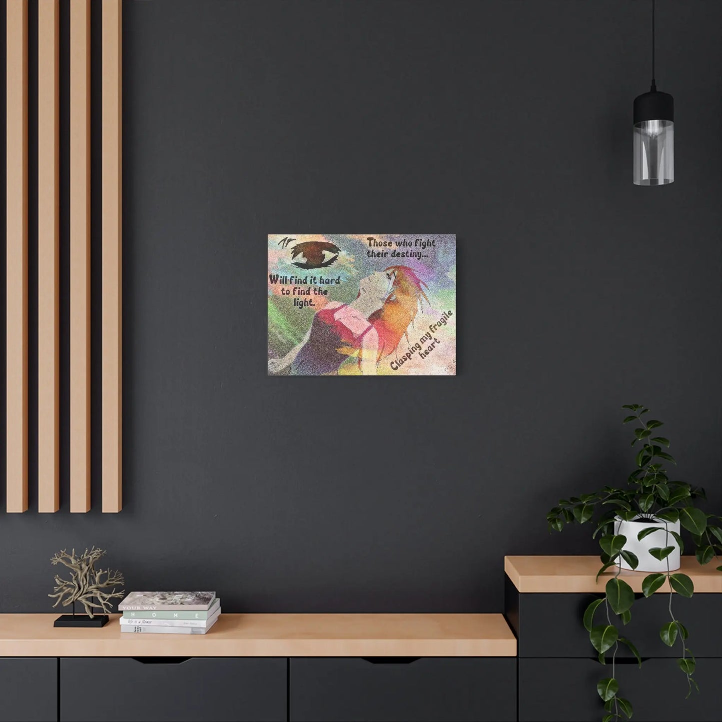 Inspirational Art Canvas - 'Clasping My Fragile Heart' Printify
