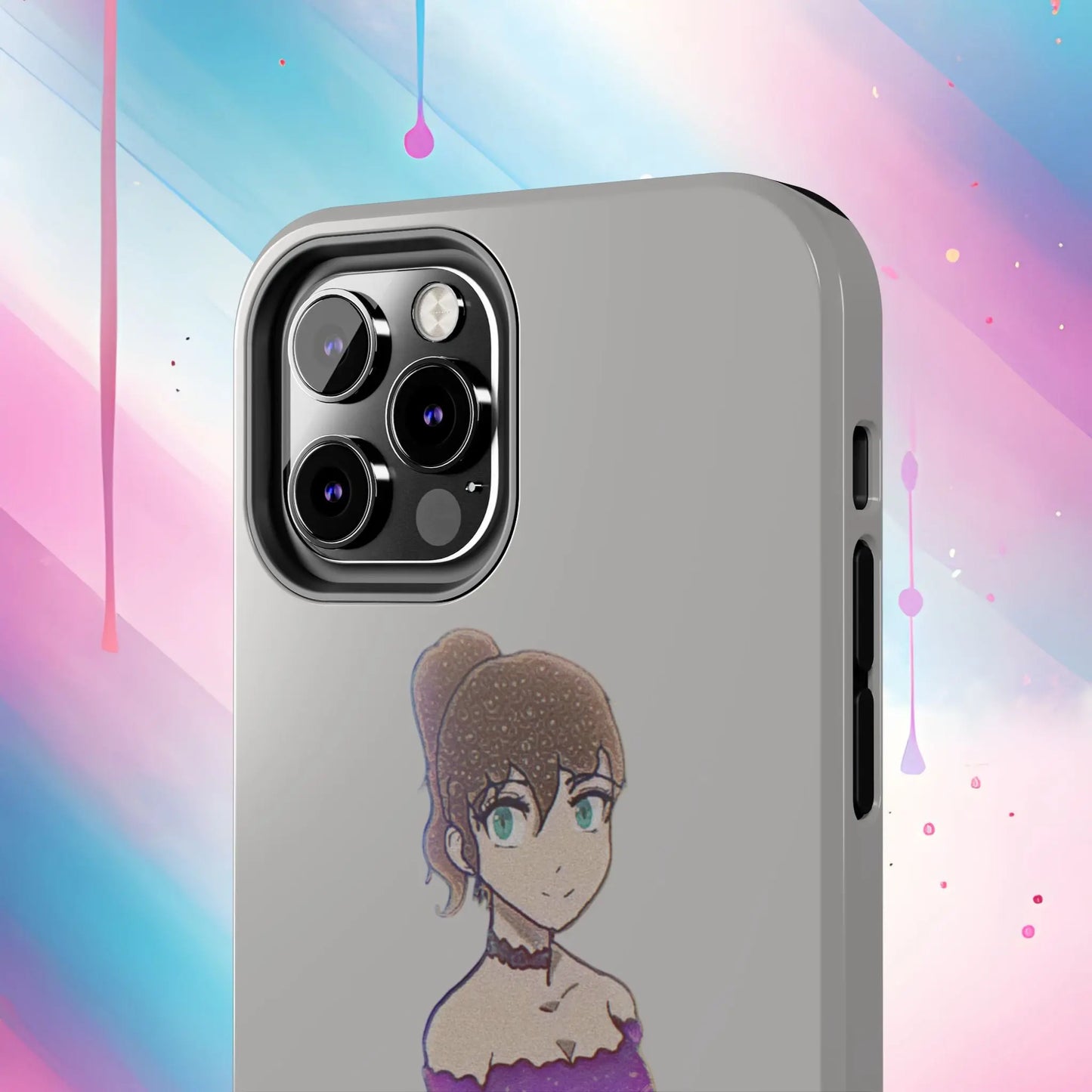 Anime Purple Bubble Girl Tough Phone Cases Printify