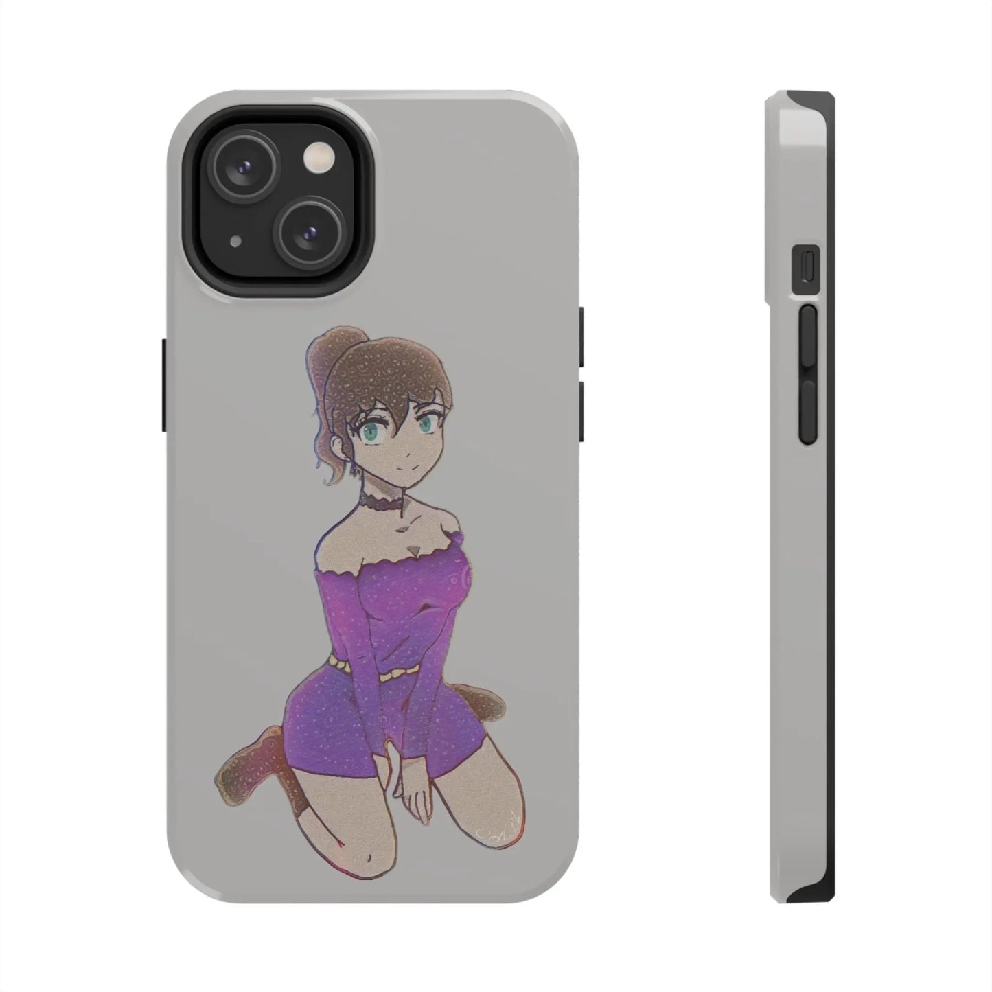 Anime Purple Bubble Girl Tough Phone Cases Printify
