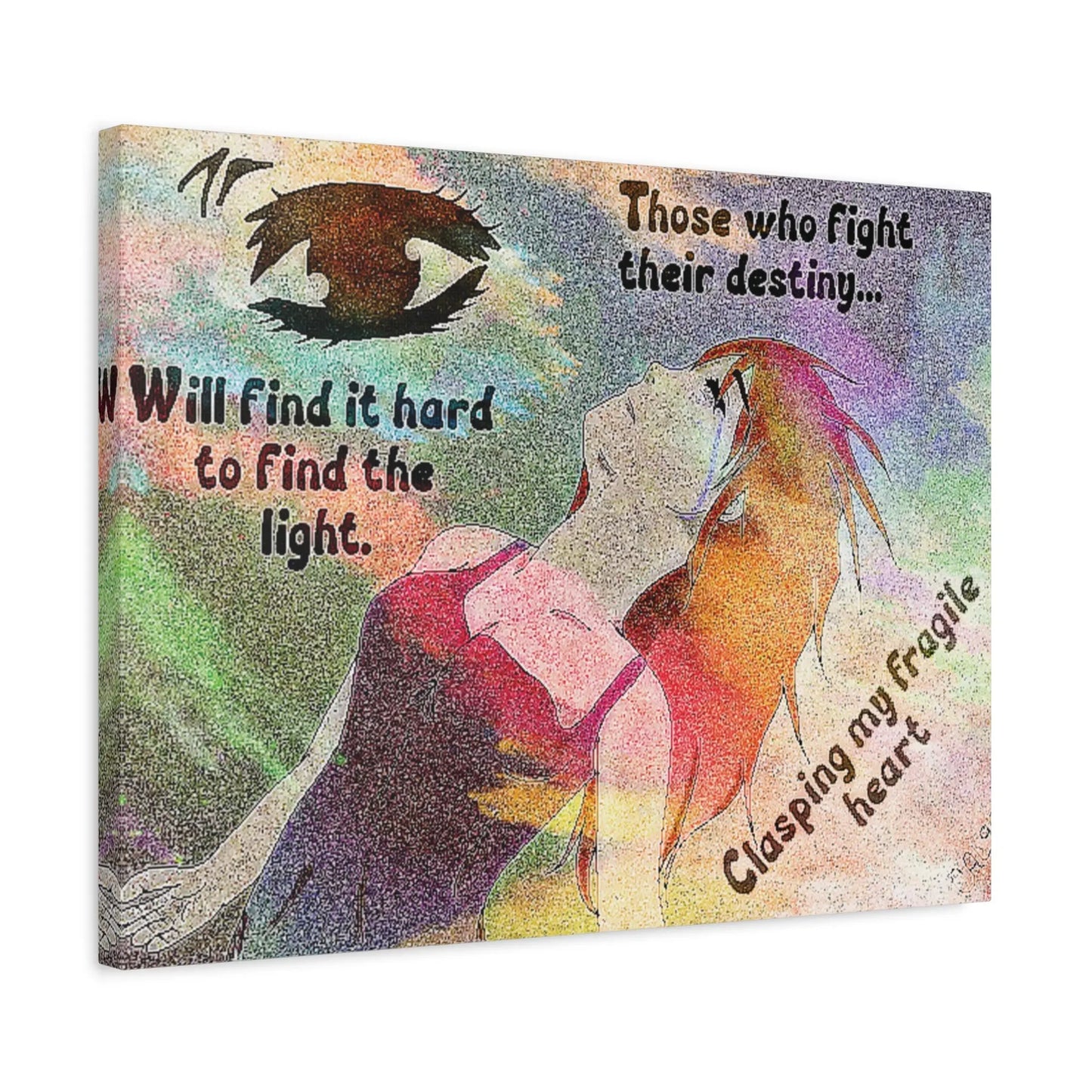 Inspirational Art Canvas - 'Clasping My Fragile Heart' Printify