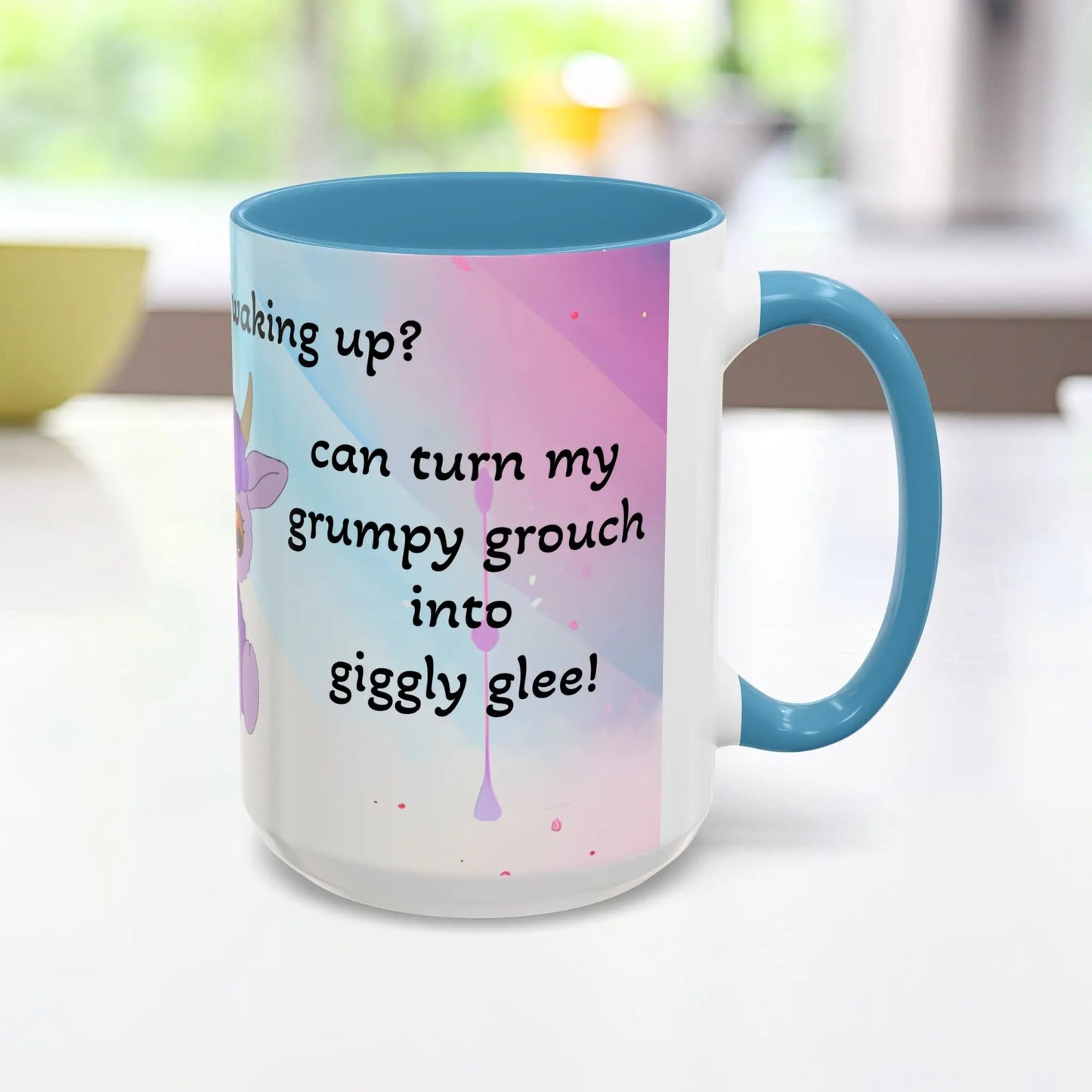 Coffee Mug - Cute Pochi Mug with Funny Morning Quote Printify
