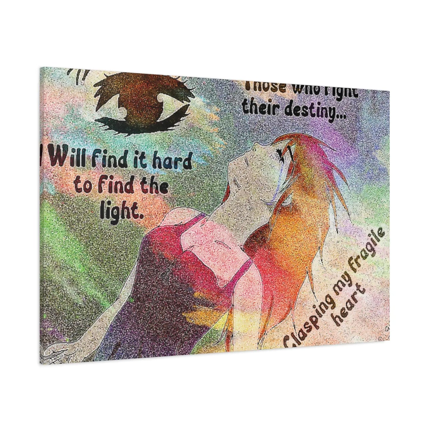 Inspirational Art Canvas - 'Clasping My Fragile Heart' Printify