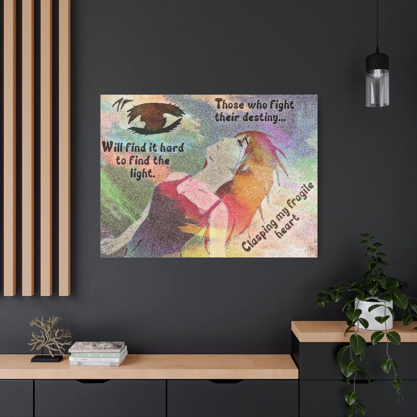 Inspirational Art Canvas - 'Clasping My Fragile Heart' Printify
