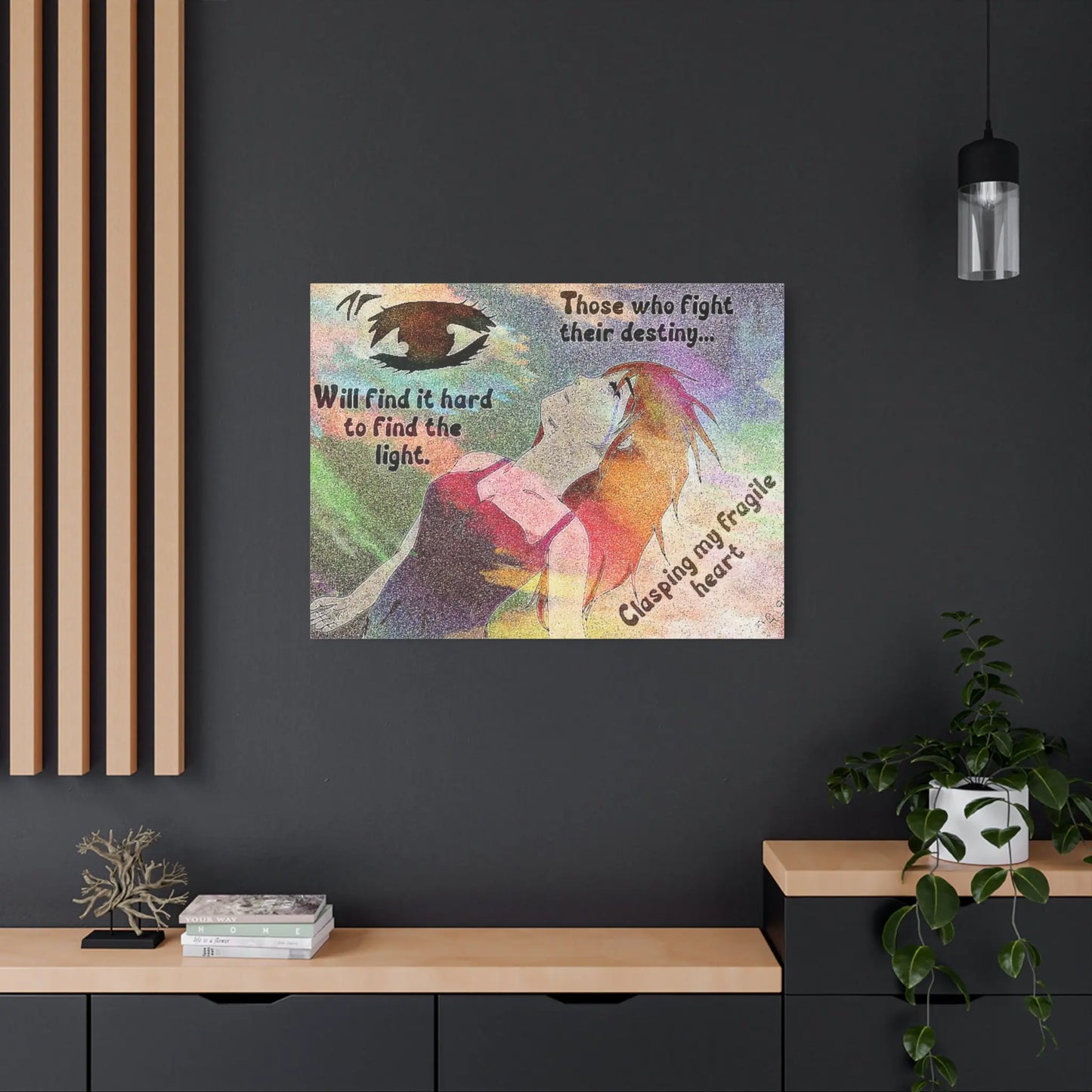 Inspirational Art Canvas - 'Clasping My Fragile Heart' Printify