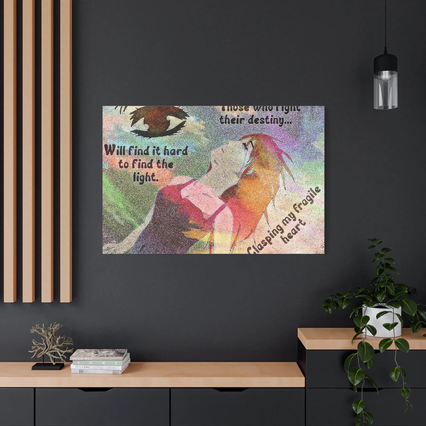 Inspirational Art Canvas - 'Clasping My Fragile Heart' Printify