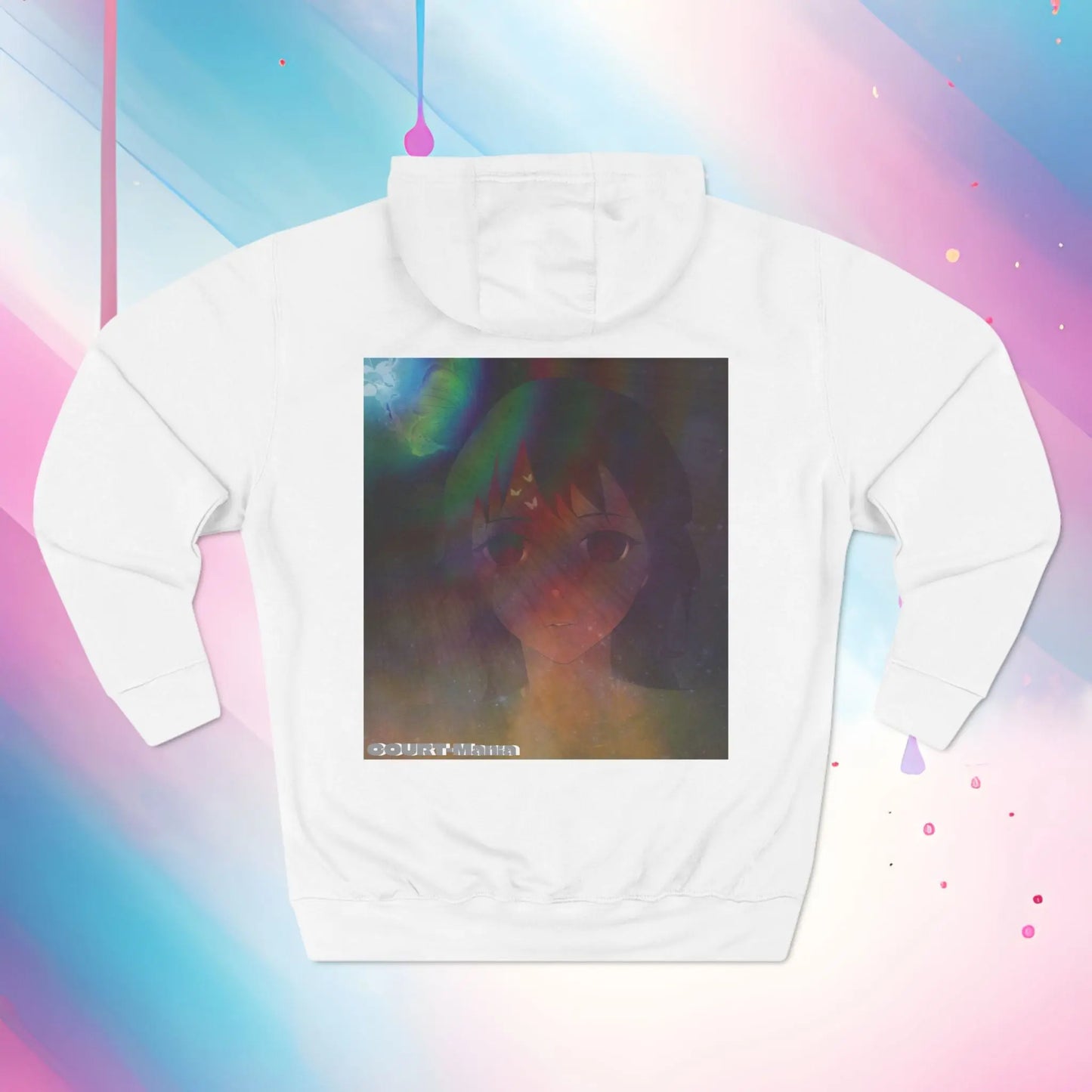 Three-Panel Fleece Hoodie - Universe Quoted Anime and Space Themed Printify