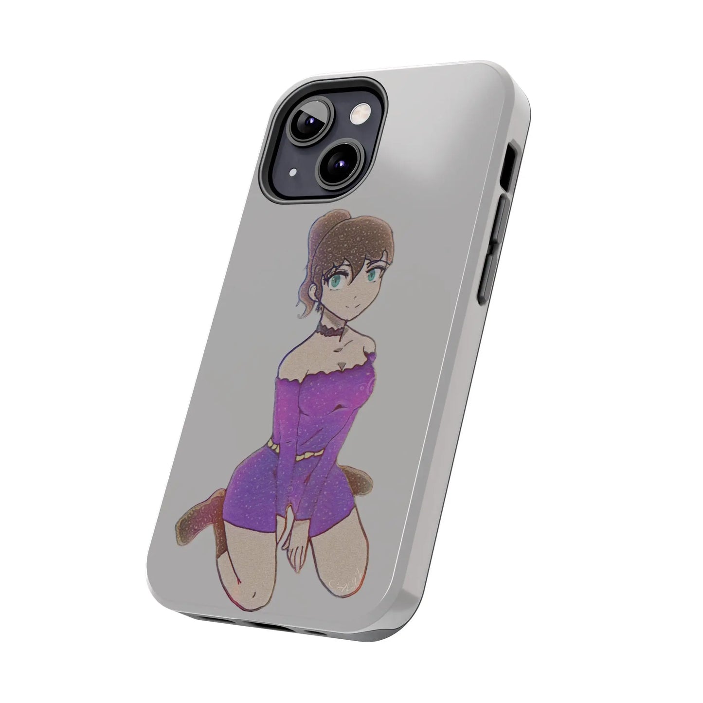 Anime Purple Bubble Girl Tough Phone Cases Printify