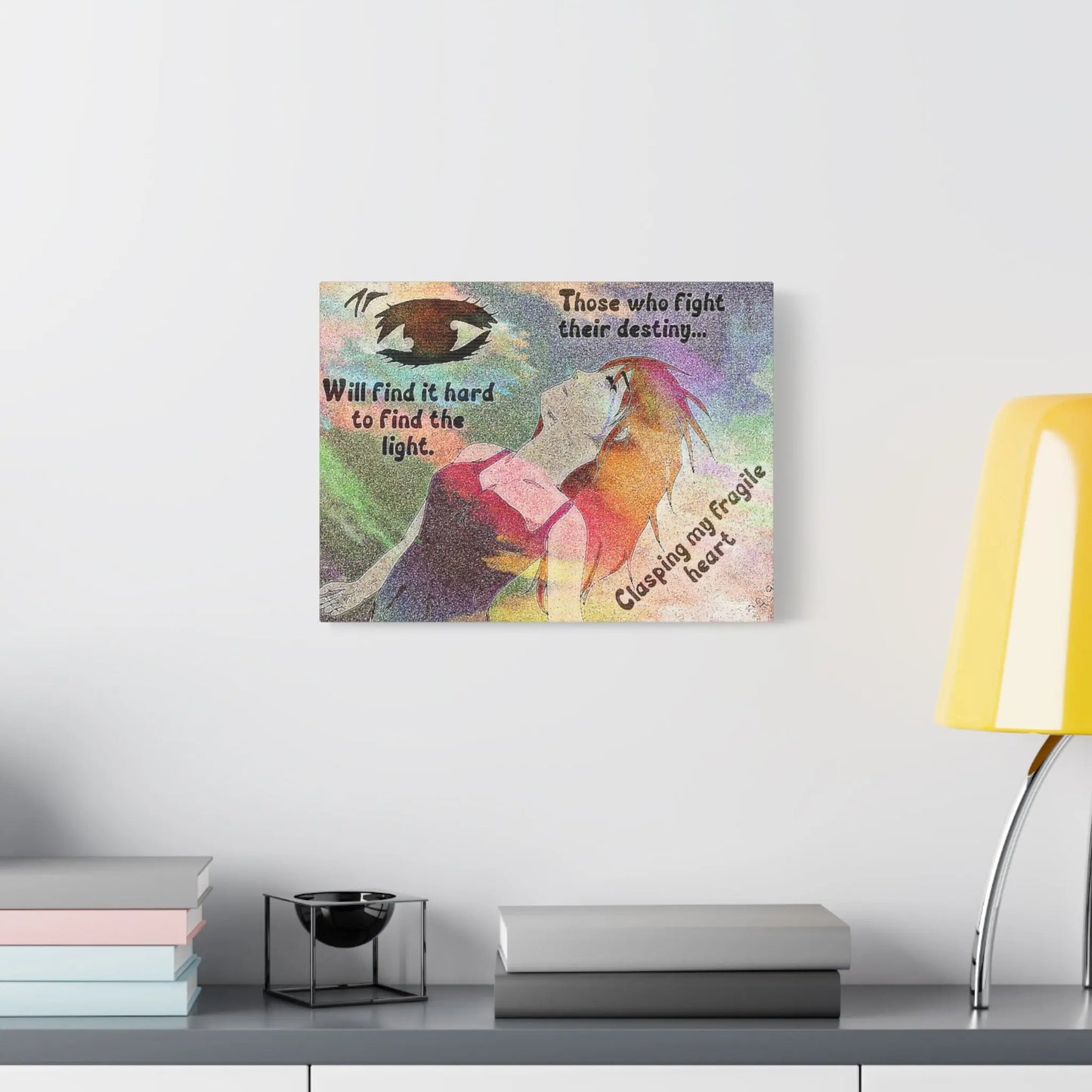 Inspirational Art Canvas - 'Clasping My Fragile Heart' Printify