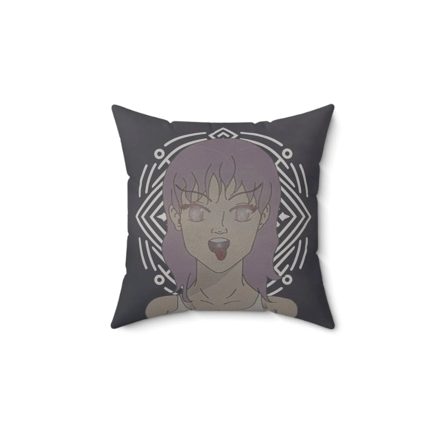 Retro Graphic Throw Pillow - Artistic Home Decor Printify