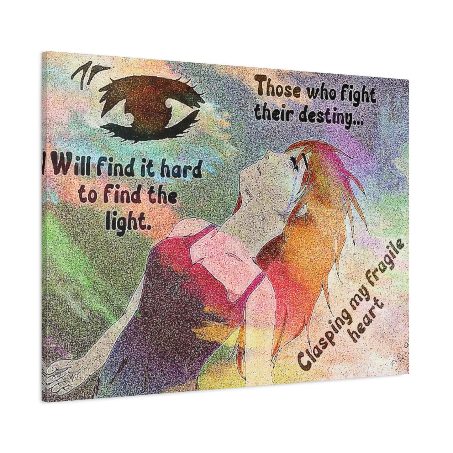 Inspirational Art Canvas - 'Clasping My Fragile Heart' Printify
