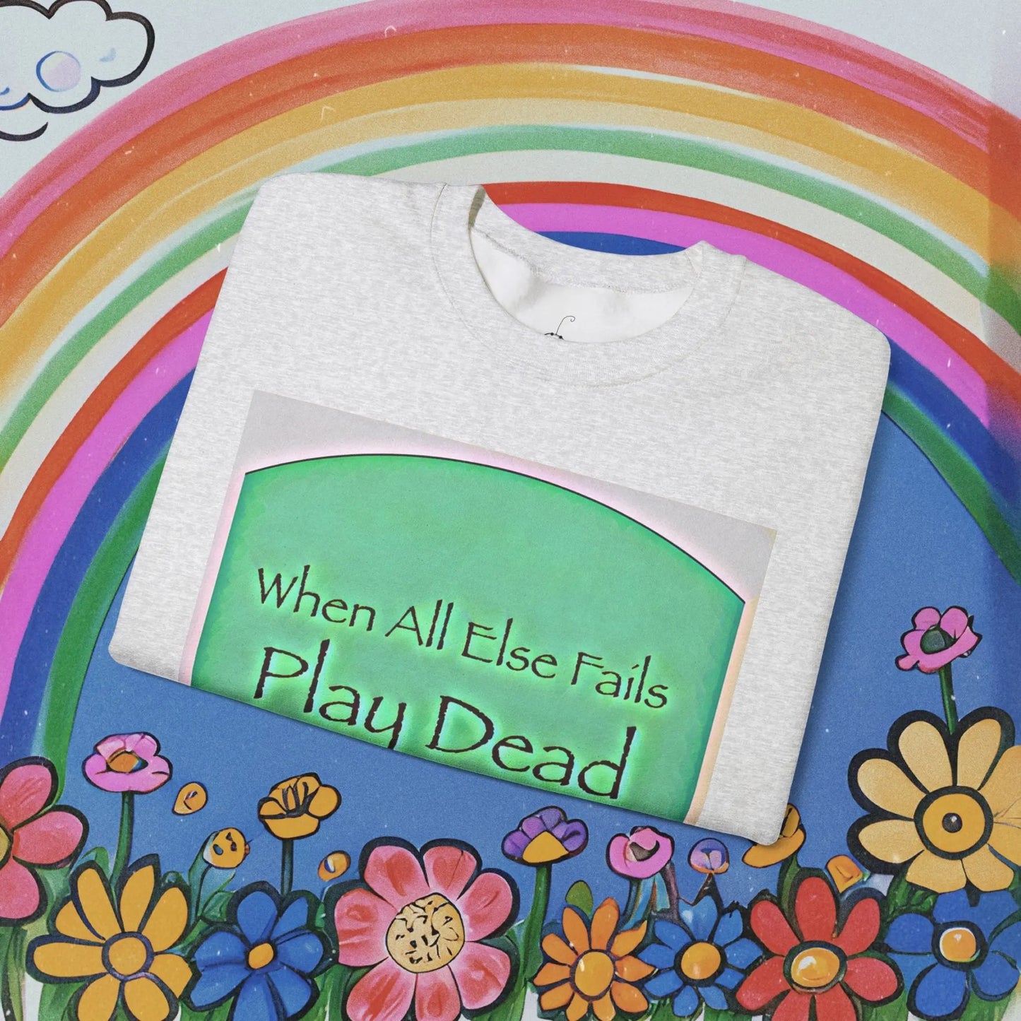Play Dead Possum Sweatshirt - Unisex Blend Crewneck Printify
