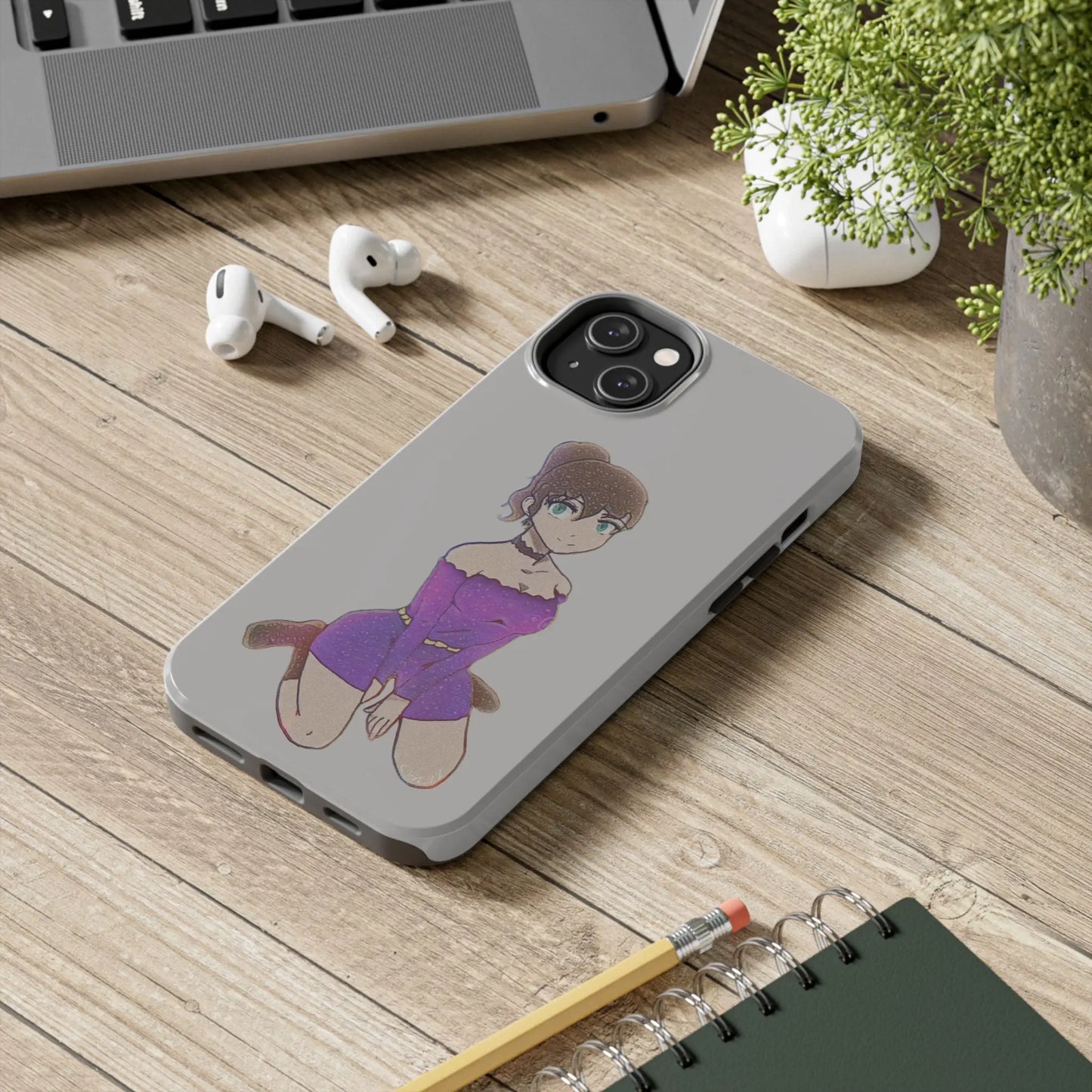 Anime Purple Bubble Girl Tough Phone Cases Printify