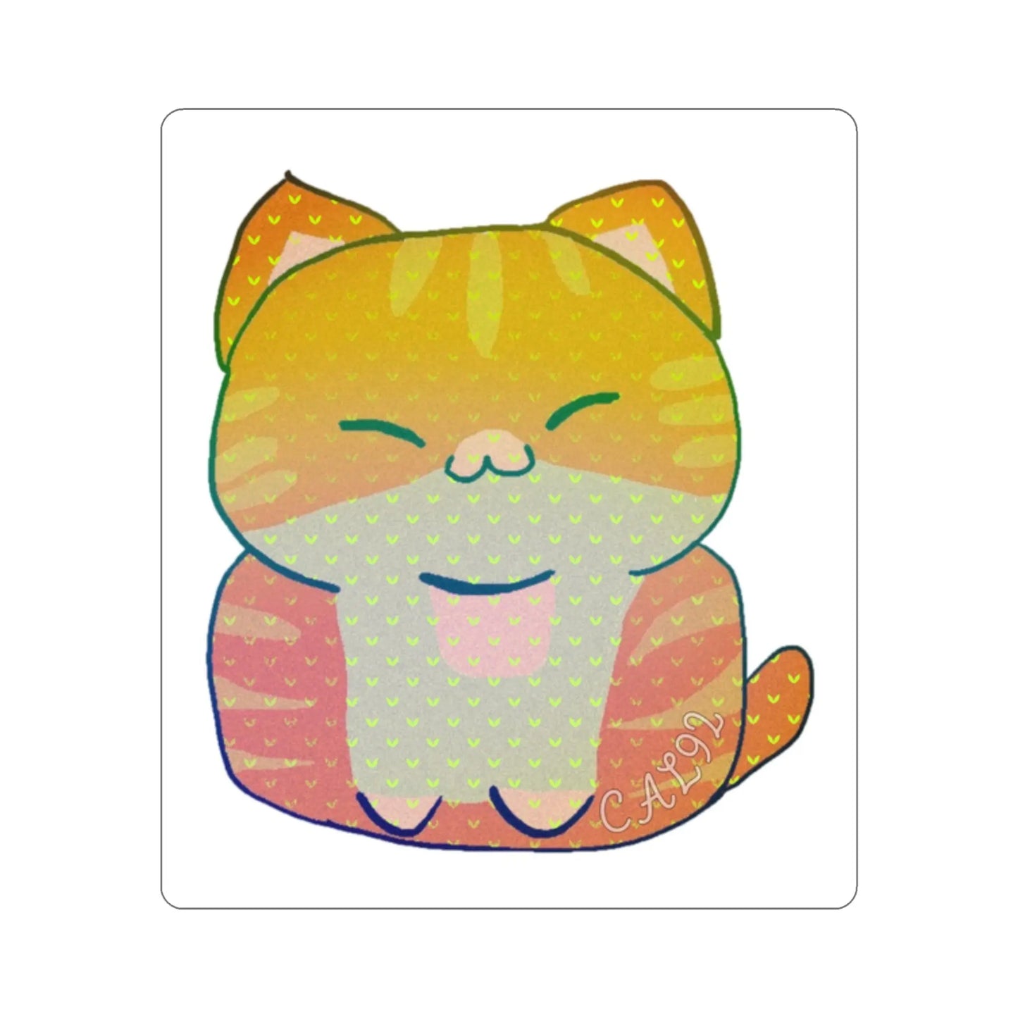 Chibi Tabby - Kiss-Cut Stickers Printify
