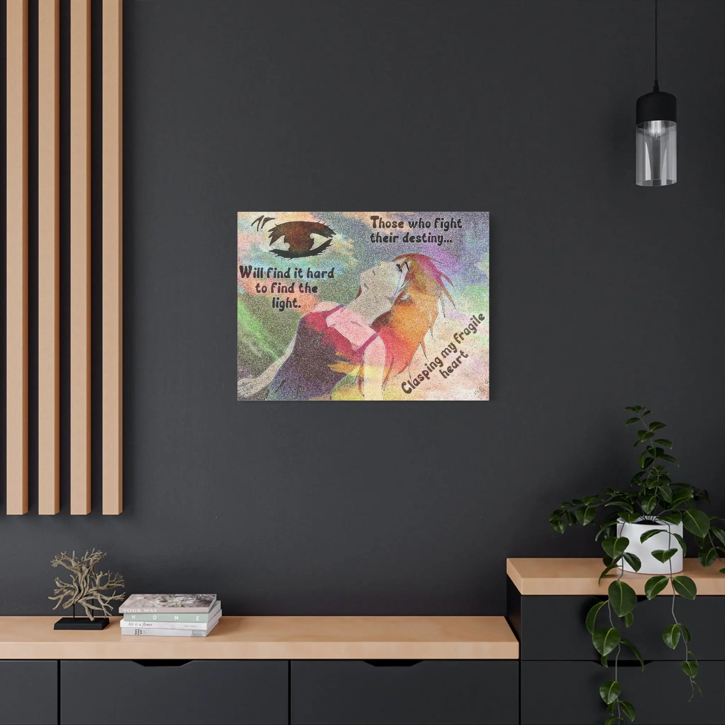 Inspirational Art Canvas - 'Clasping My Fragile Heart' Printify