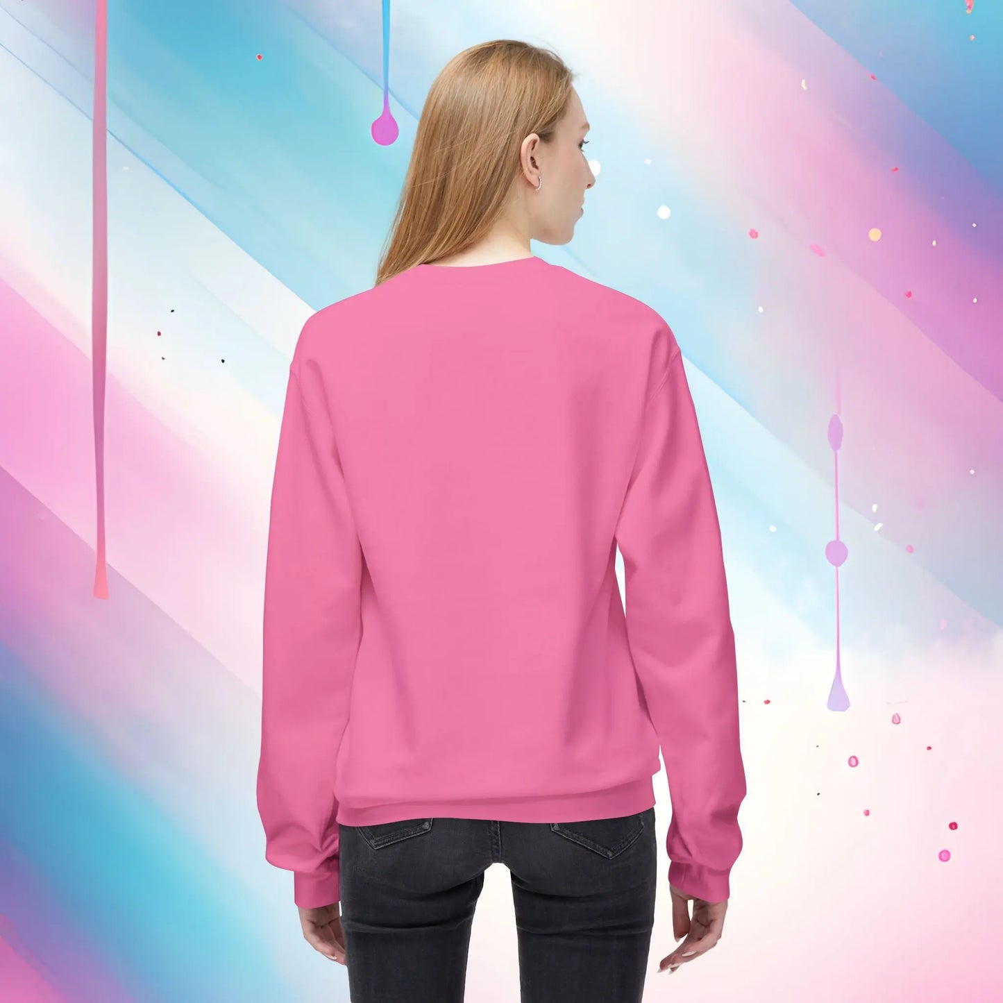 Fleece Sweatshirt Breast Cancer Awareness Printify