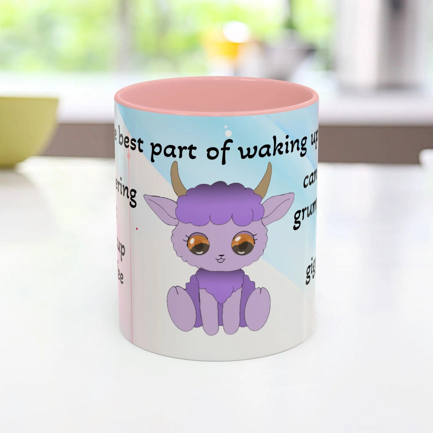 Coffee Mug - Cute Pochi Mug with Funny Morning Quote Printify