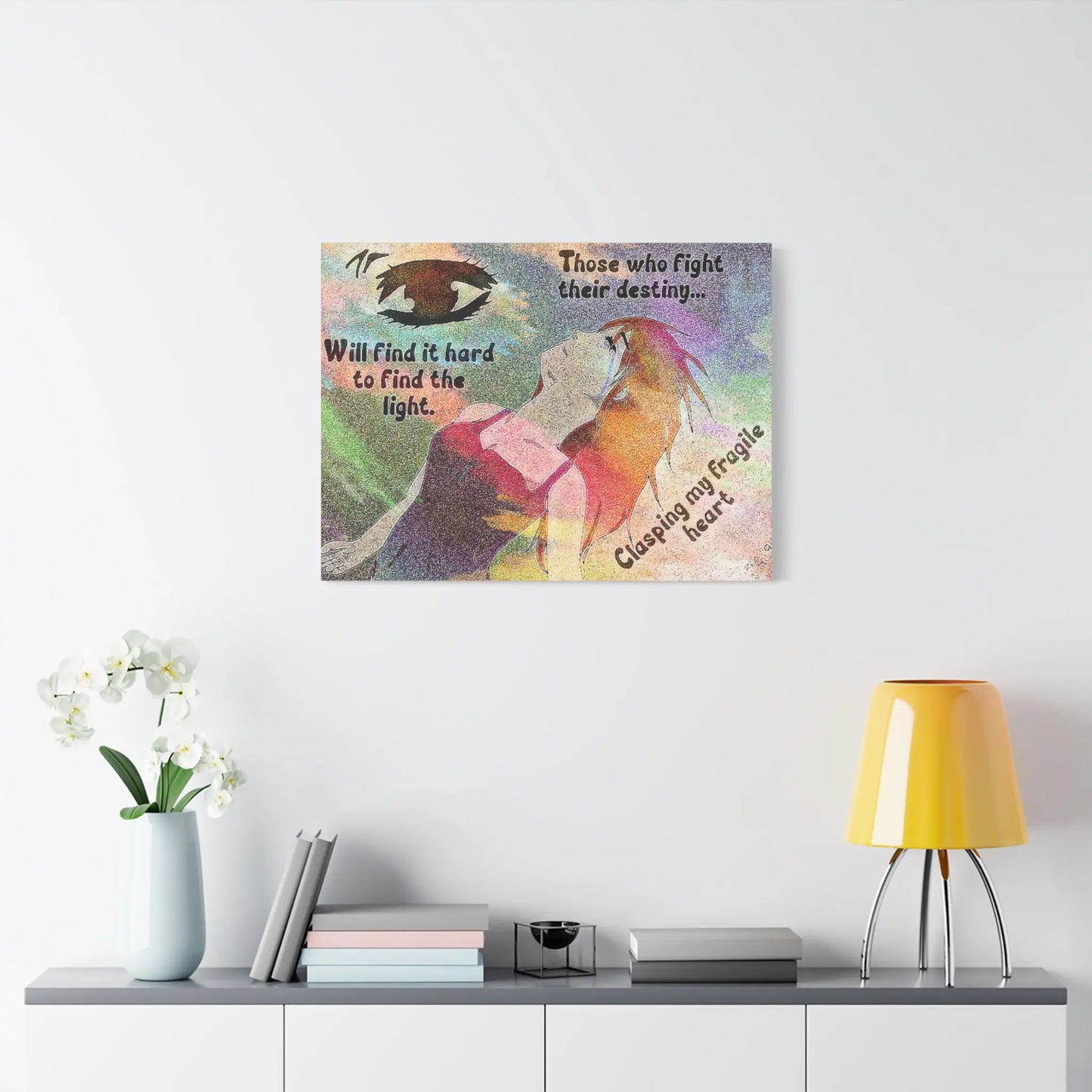 Inspirational Art Canvas - 'Clasping My Fragile Heart' Printify