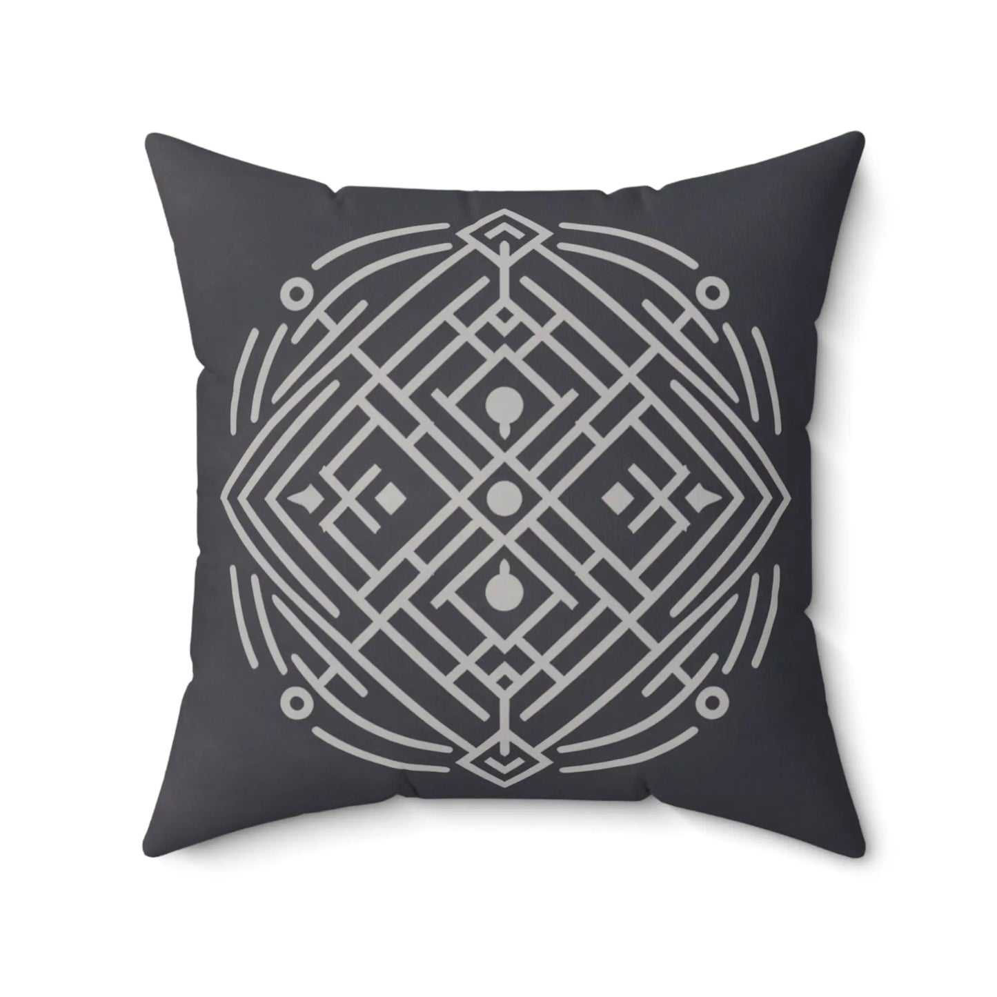Retro Graphic Throw Pillow - Artistic Home Decor Printify