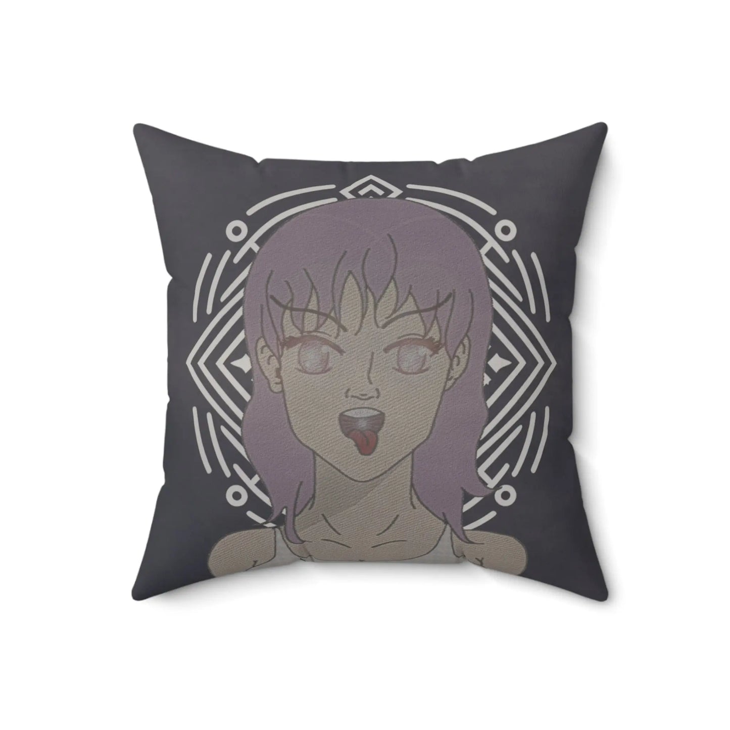 Retro Graphic Throw Pillow - Artistic Home Decor Printify