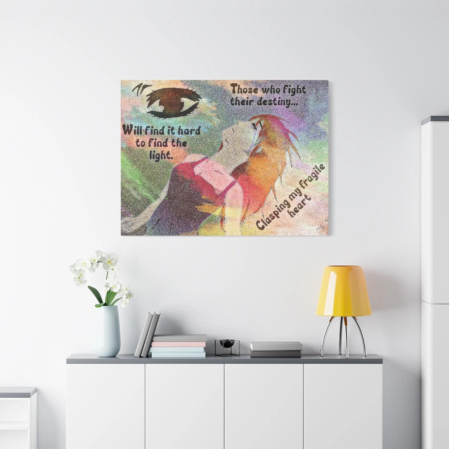 Inspirational Art Canvas - 'Clasping My Fragile Heart' Printify