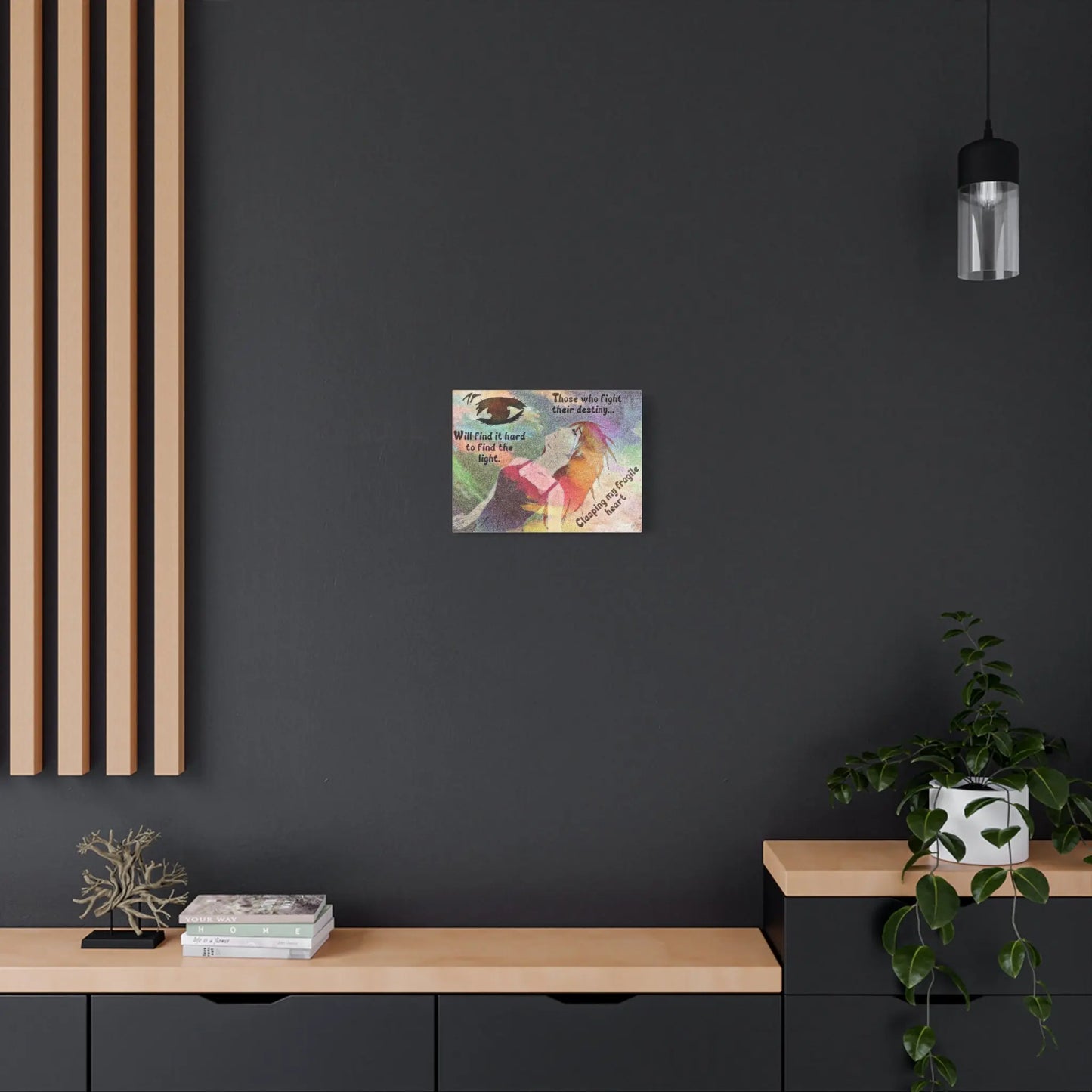 Inspirational Art Canvas - 'Clasping My Fragile Heart' Printify