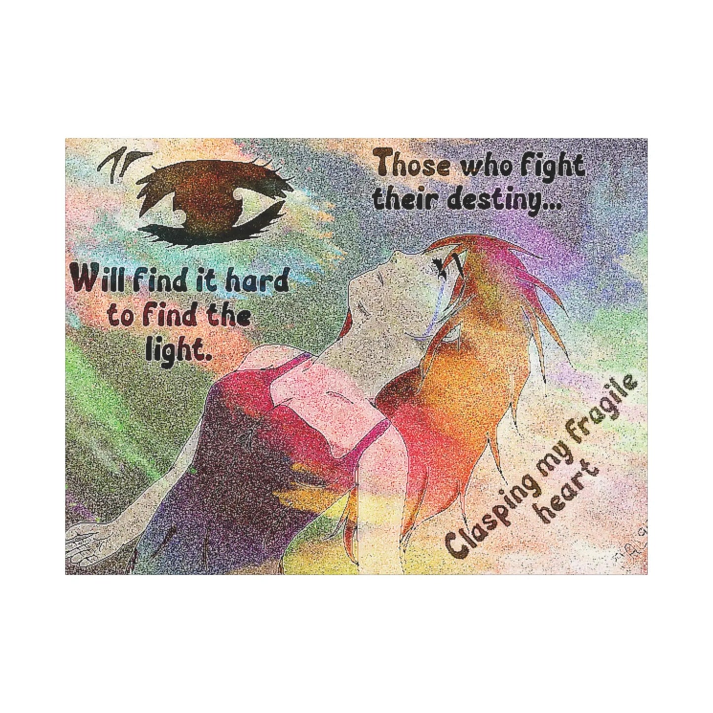Inspirational Art Canvas - 'Clasping My Fragile Heart' Printify