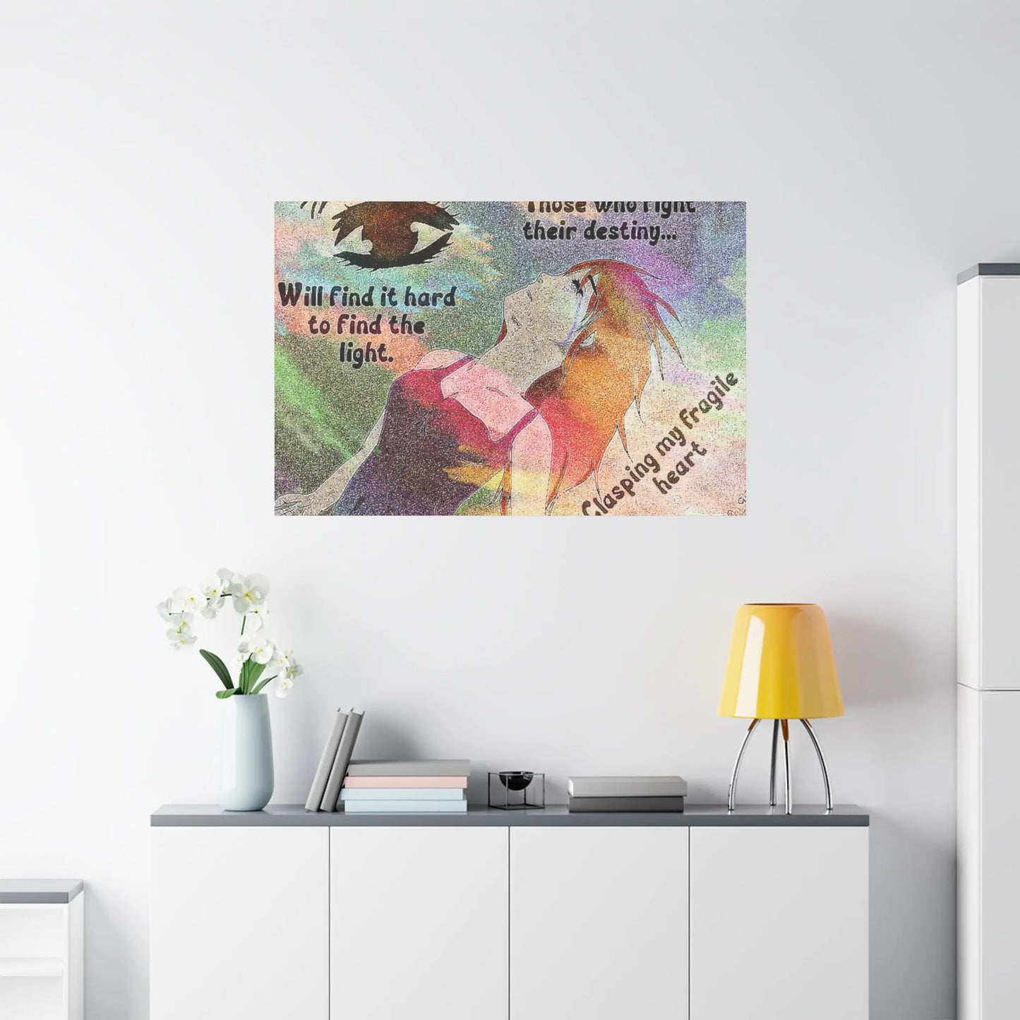 Inspirational Art Canvas - 'Clasping My Fragile Heart' Printify