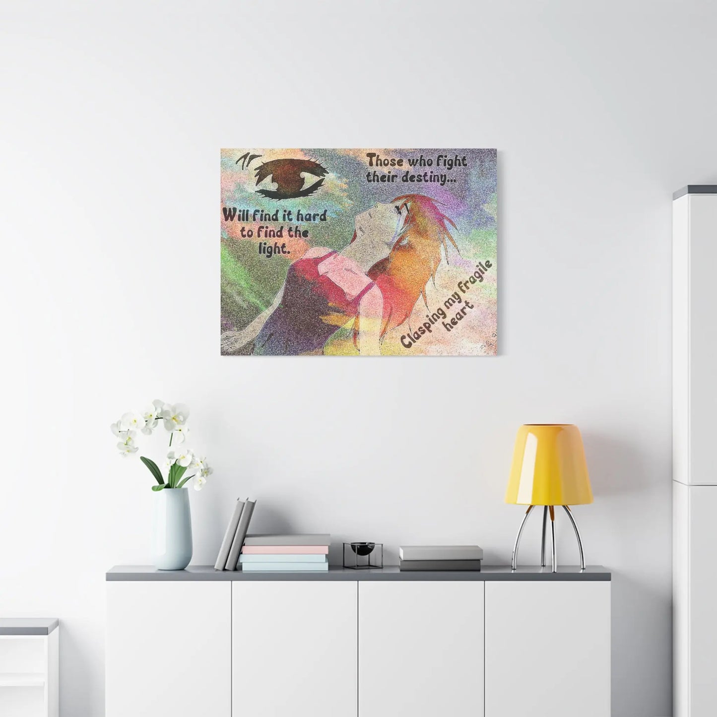 Inspirational Art Canvas - 'Clasping My Fragile Heart' Printify