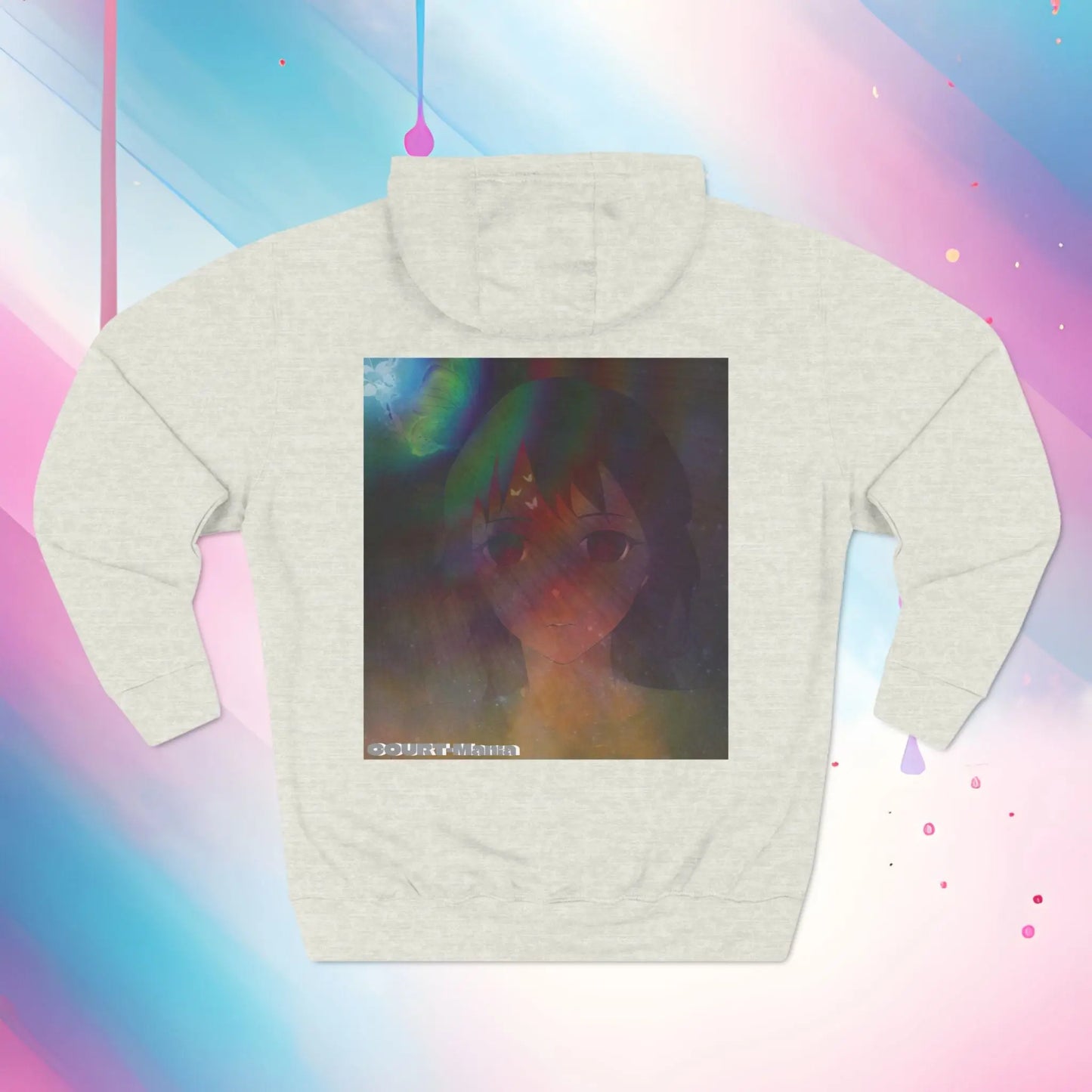 Three-Panel Fleece Hoodie - Universe Quoted Anime and Space Themed Printify