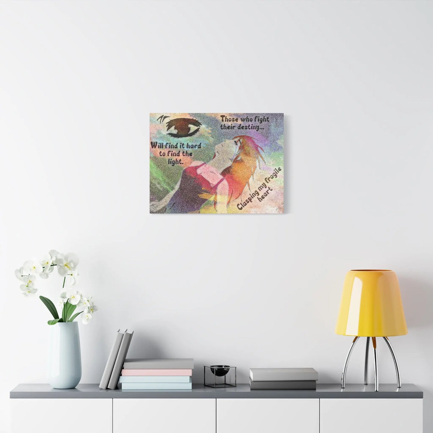 Inspirational Art Canvas - 'Clasping My Fragile Heart' Printify