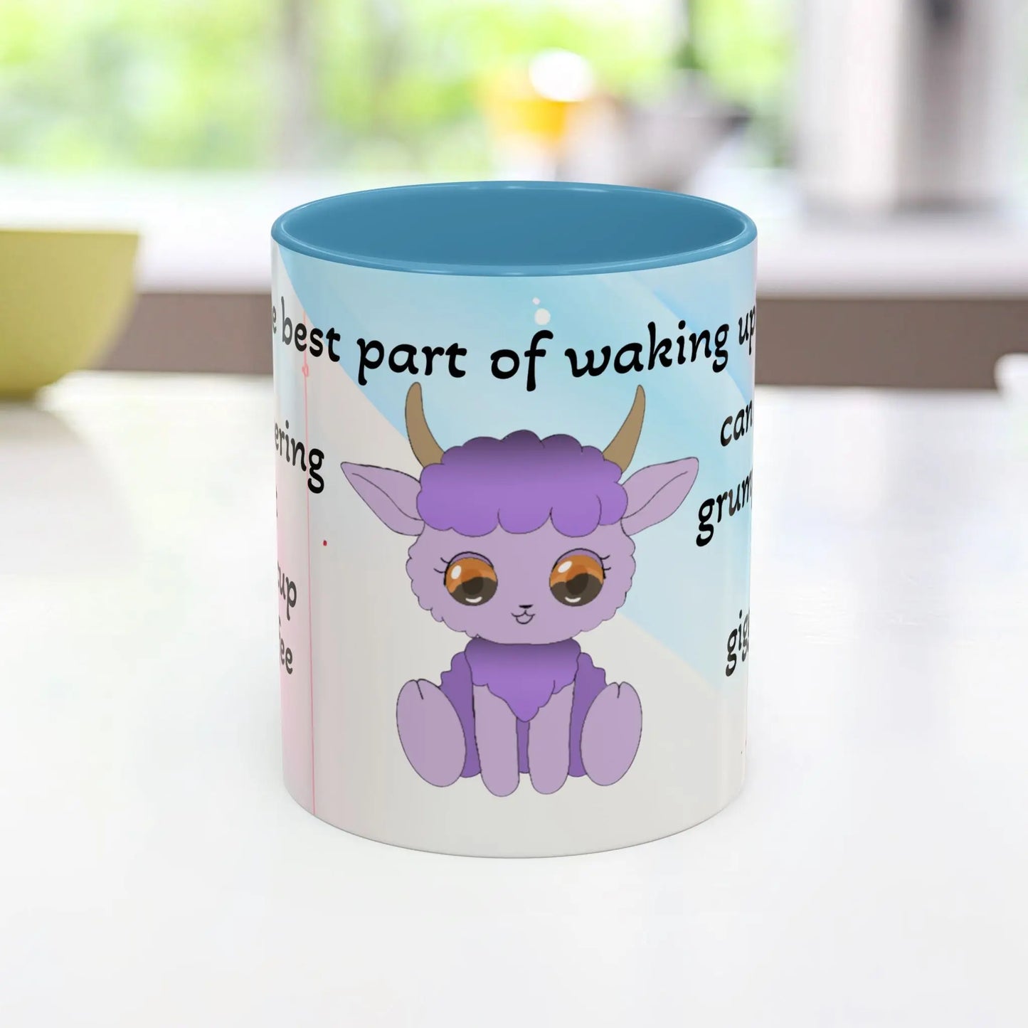 Coffee Mug - Cute Pochi Mug with Funny Morning Quote Printify