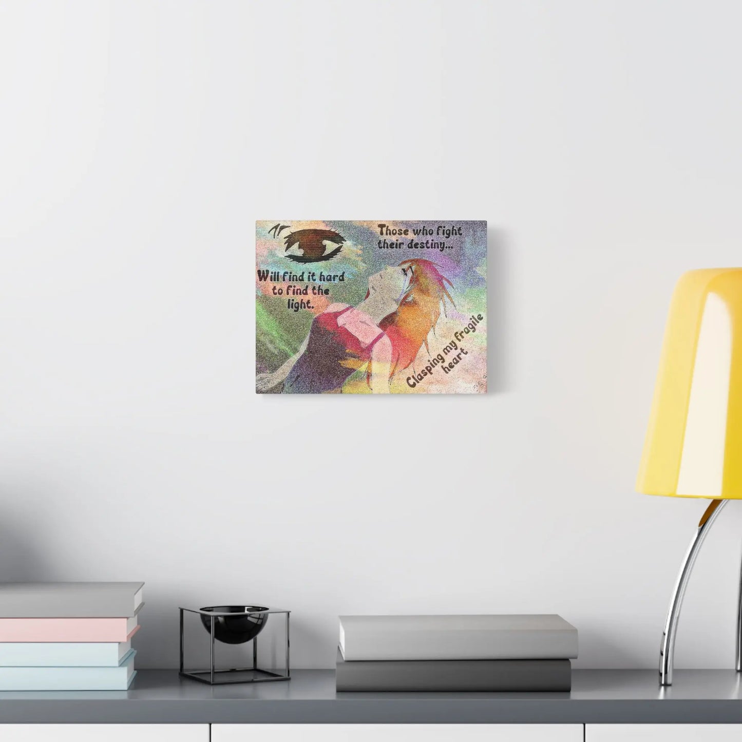 Inspirational Art Canvas - 'Clasping My Fragile Heart' Printify