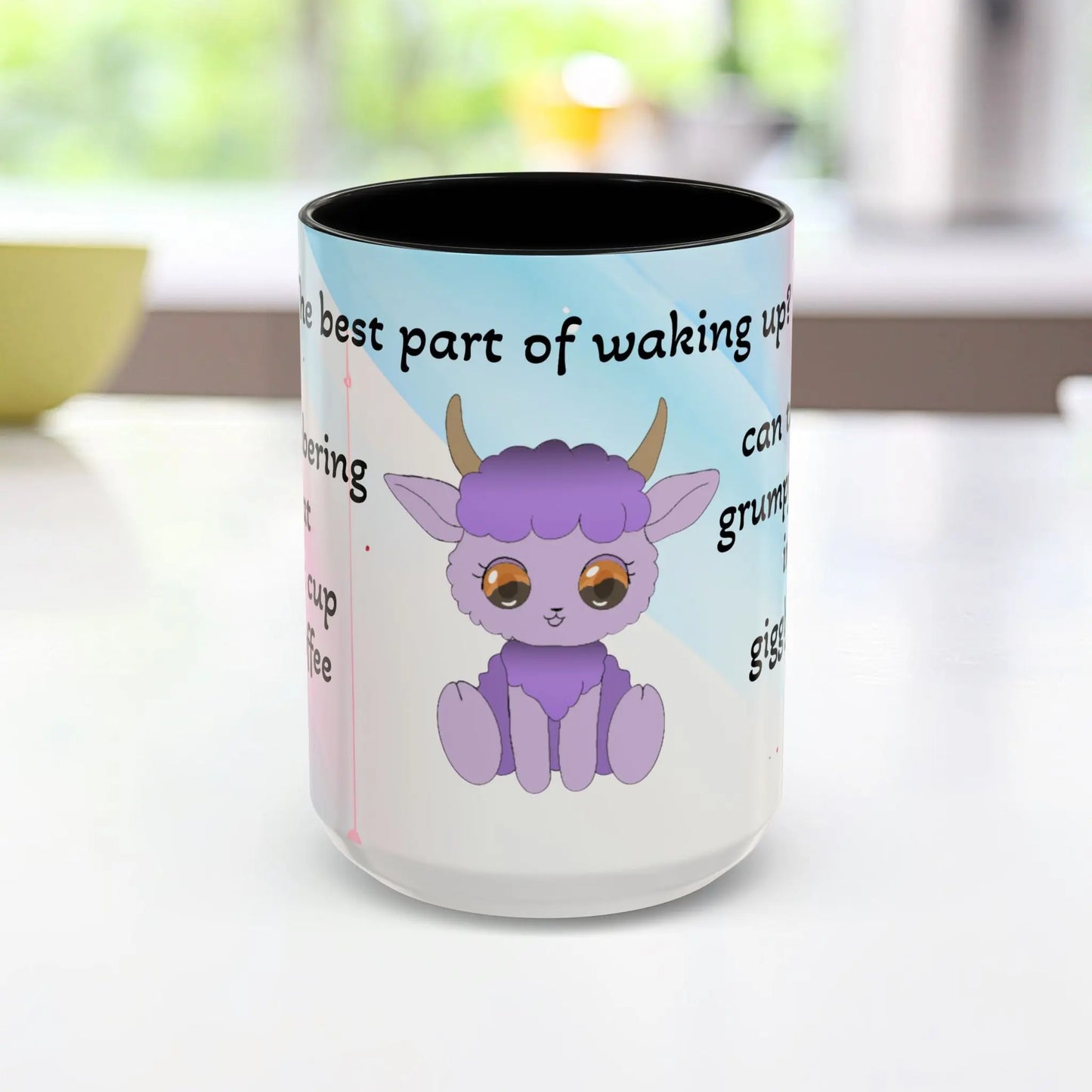 Coffee Mug - Cute Pochi Mug with Funny Morning Quote Printify