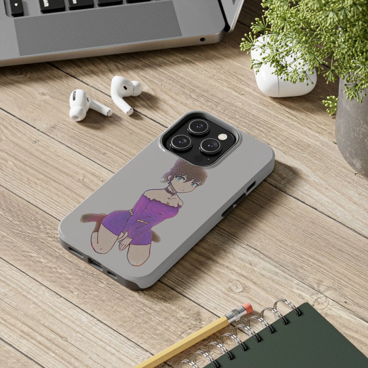 Anime Purple Bubble Girl Tough Phone Cases Printify