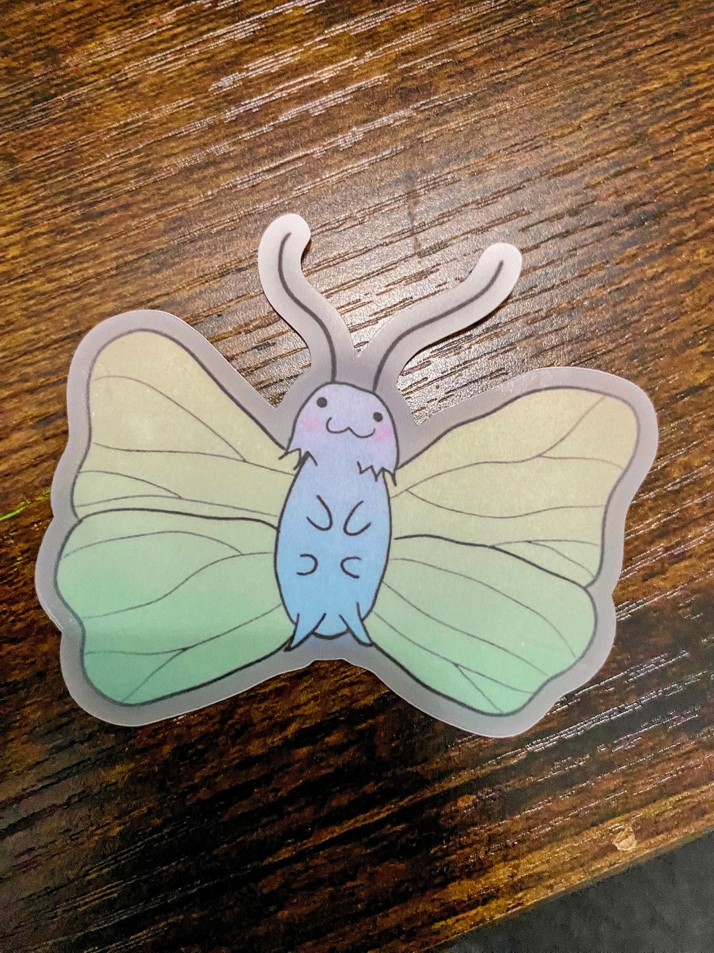 Kiss-cut Vibrant Luna Moth COURT-Mania