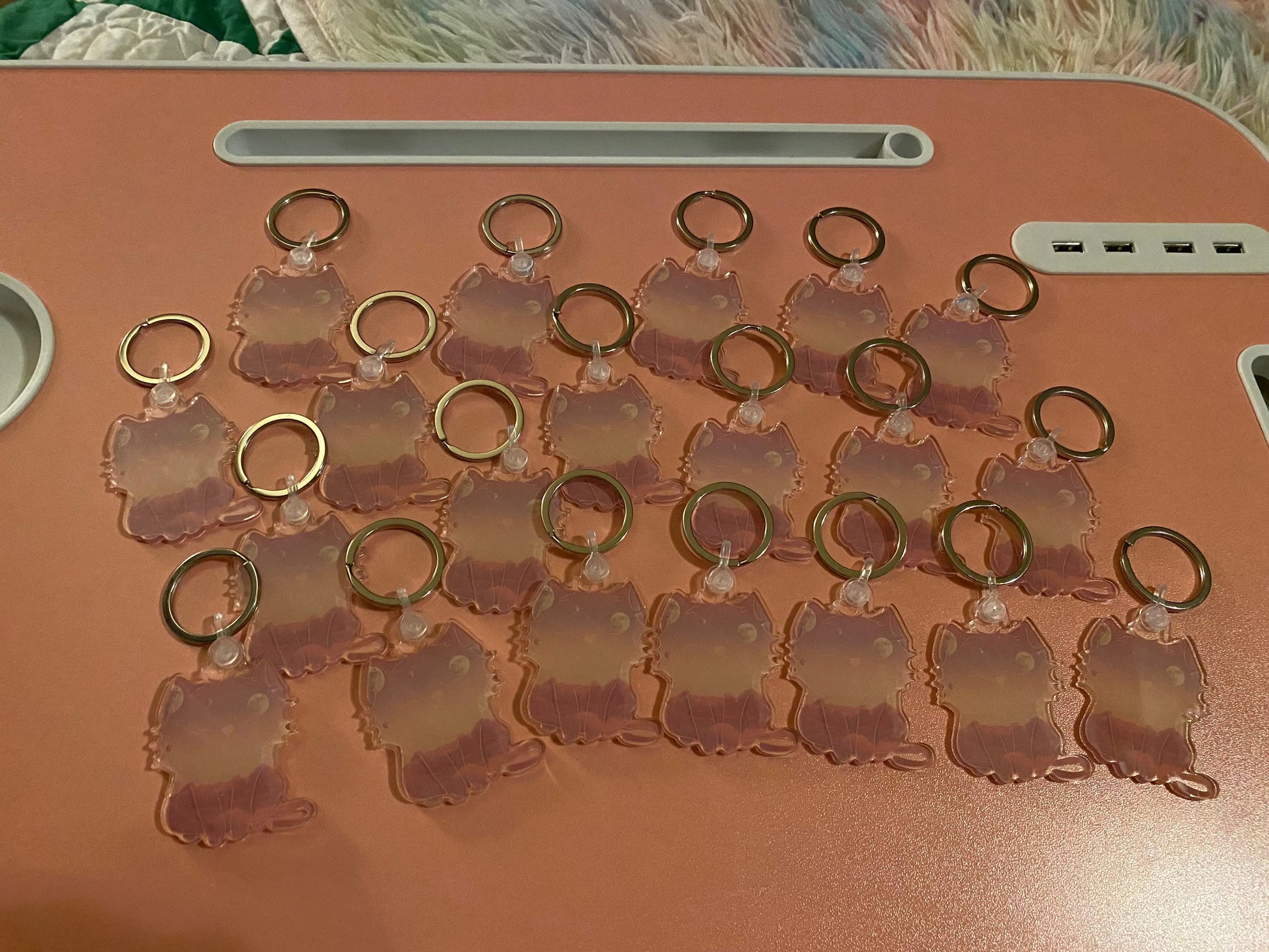 Galaxy Chibi Cat 1.75” x 2” Keychain COURT-Mania