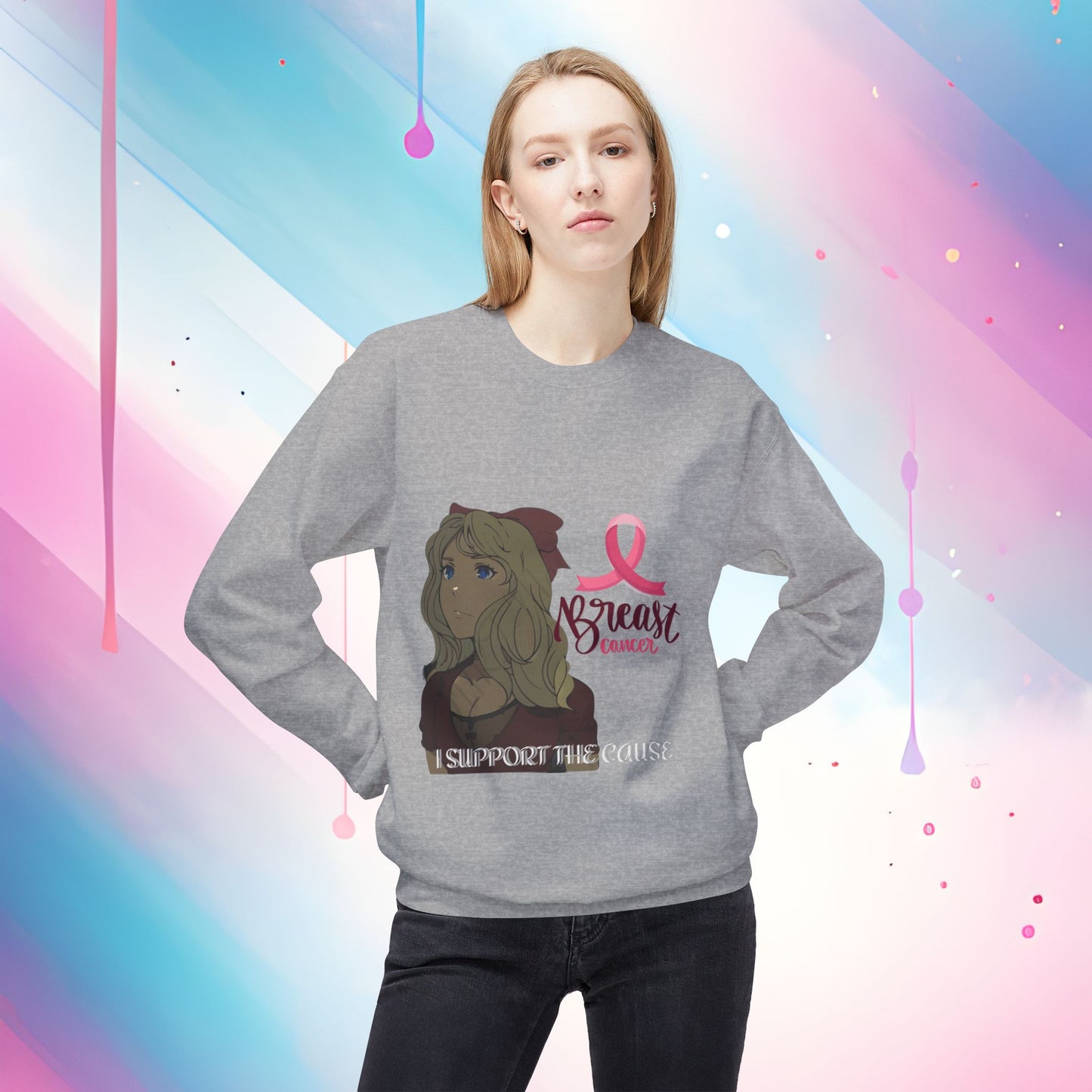 Fleece Sweatshirt Breast Cancer Awareness