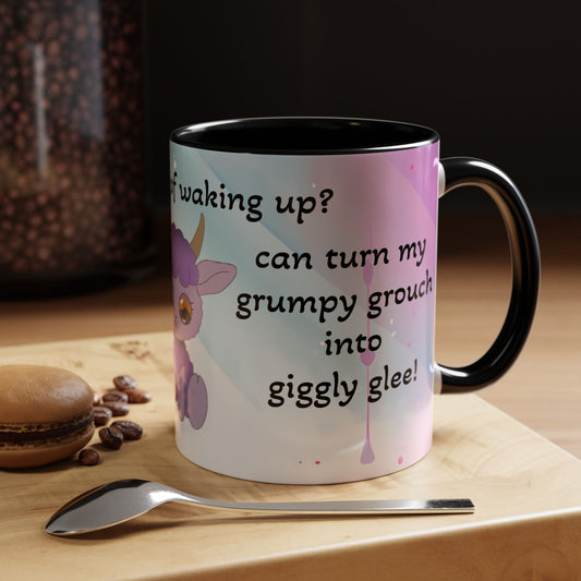 Coffee Mug - Cute Pochi Mug with Funny Morning Quote