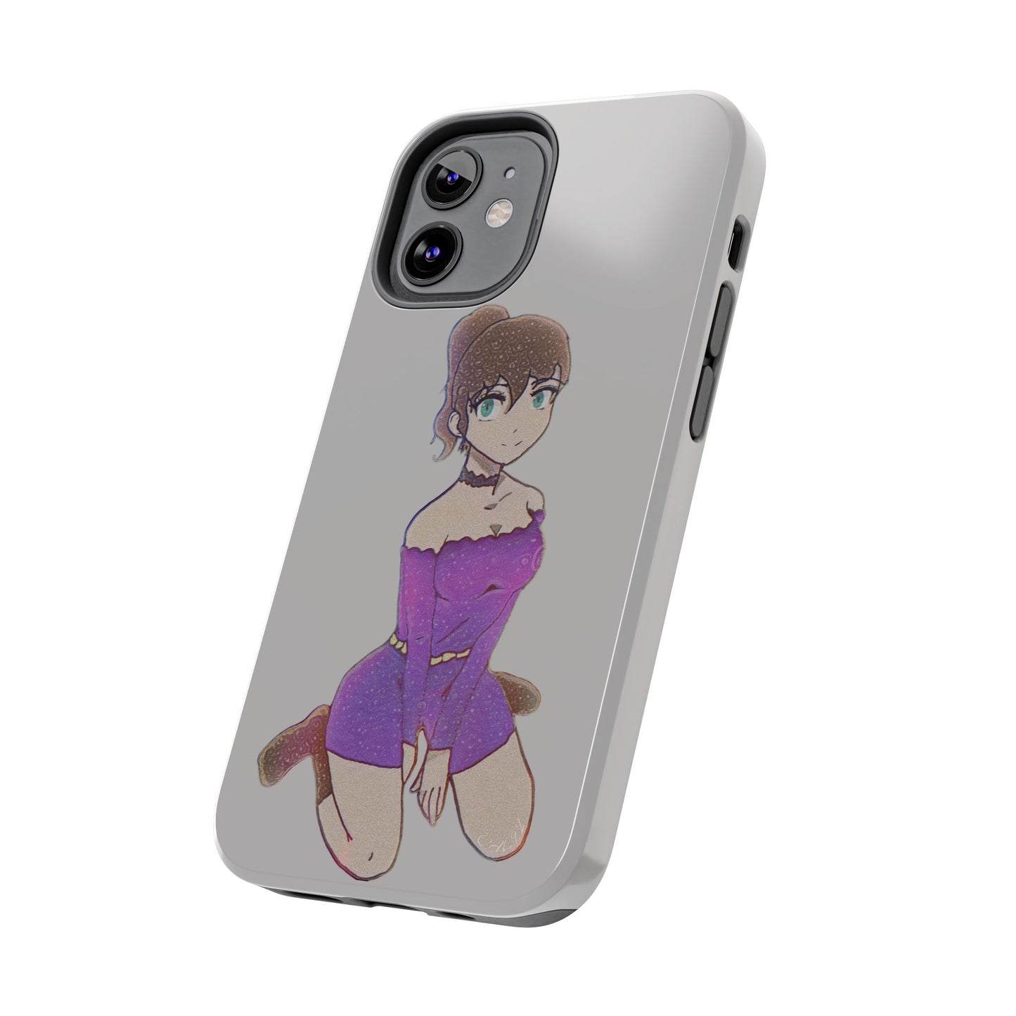 Anime Purple Bubble Girl Tough Phone Cases