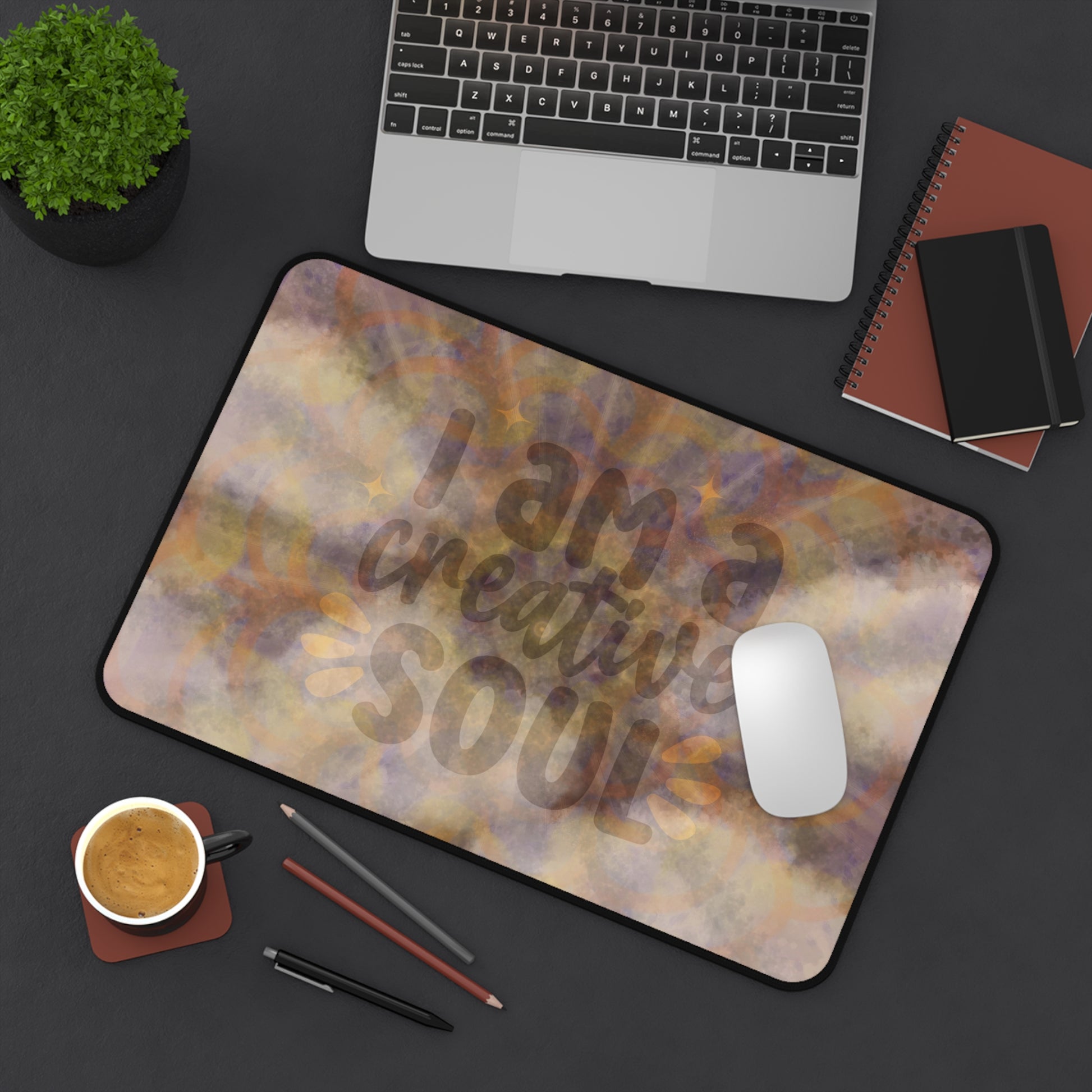 Desk Mat - I Am A Creative Soul Design Printify