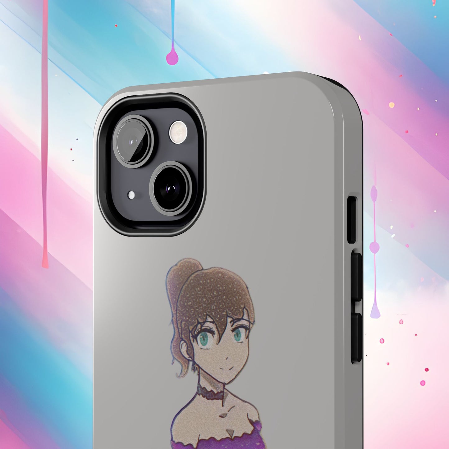 Anime Purple Bubble Girl Tough Phone Cases