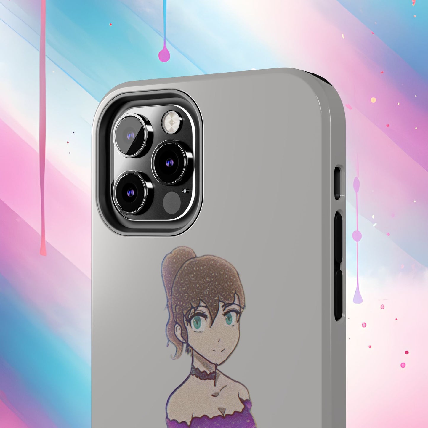 Anime Purple Bubble Girl Tough Phone Cases