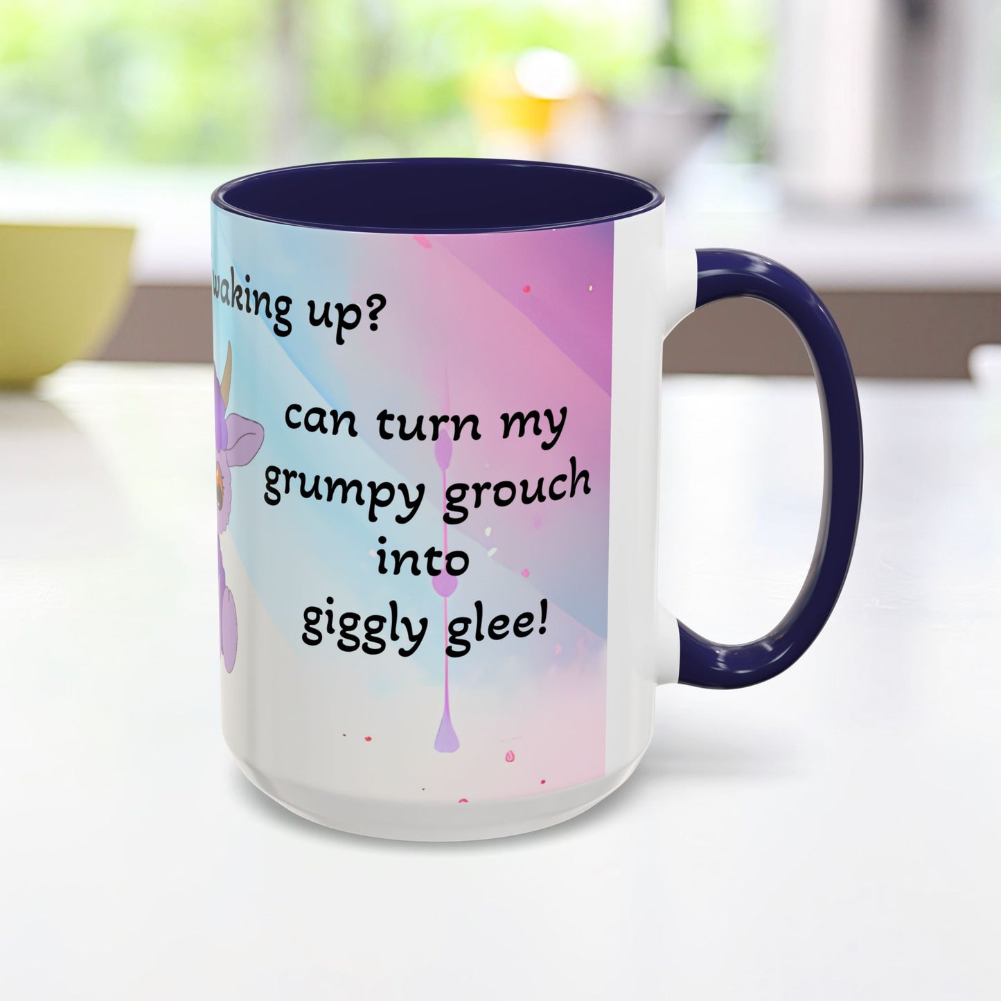 Coffee Mug - Cute Pochi Mug with Funny Morning Quote