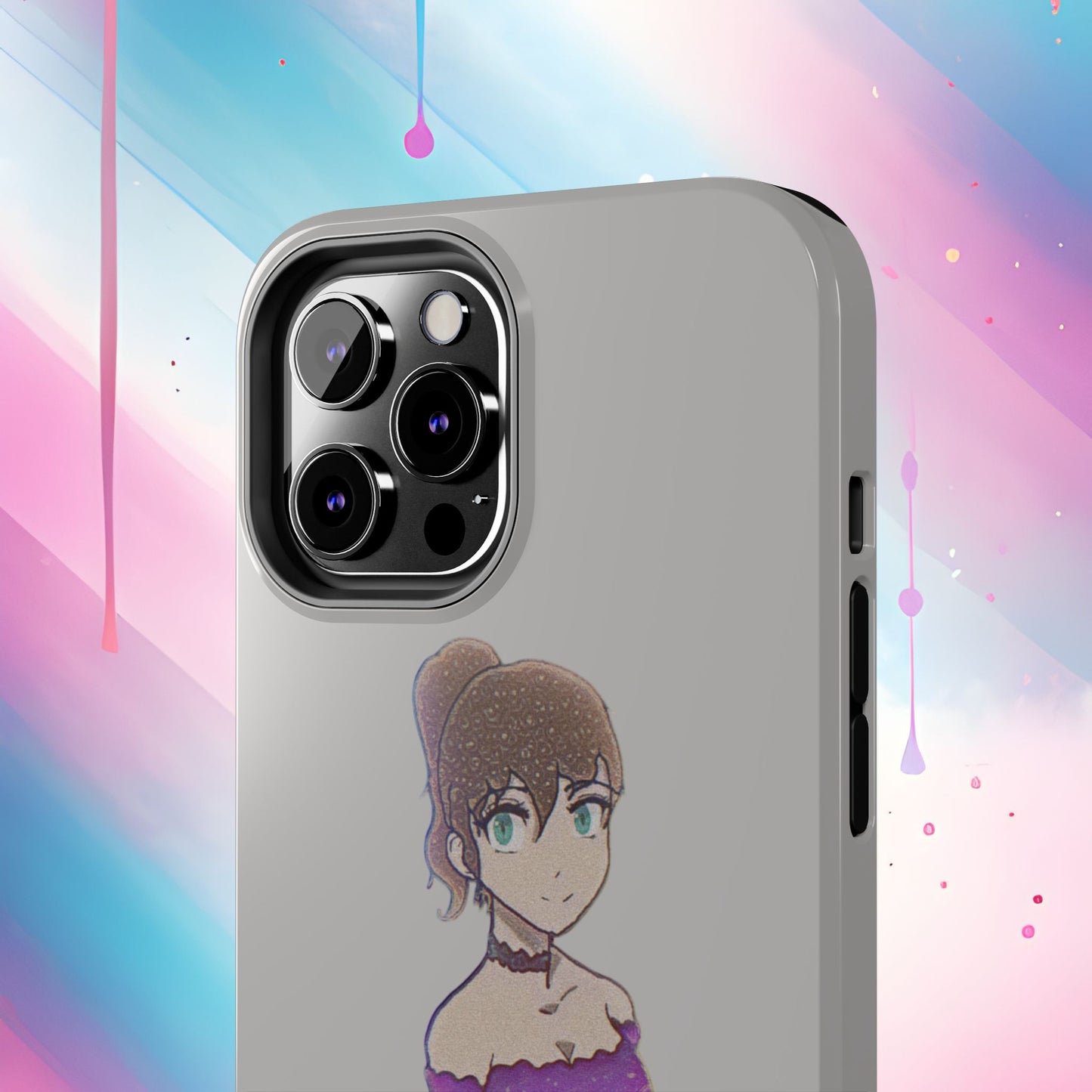 Anime Purple Bubble Girl Tough Phone Cases