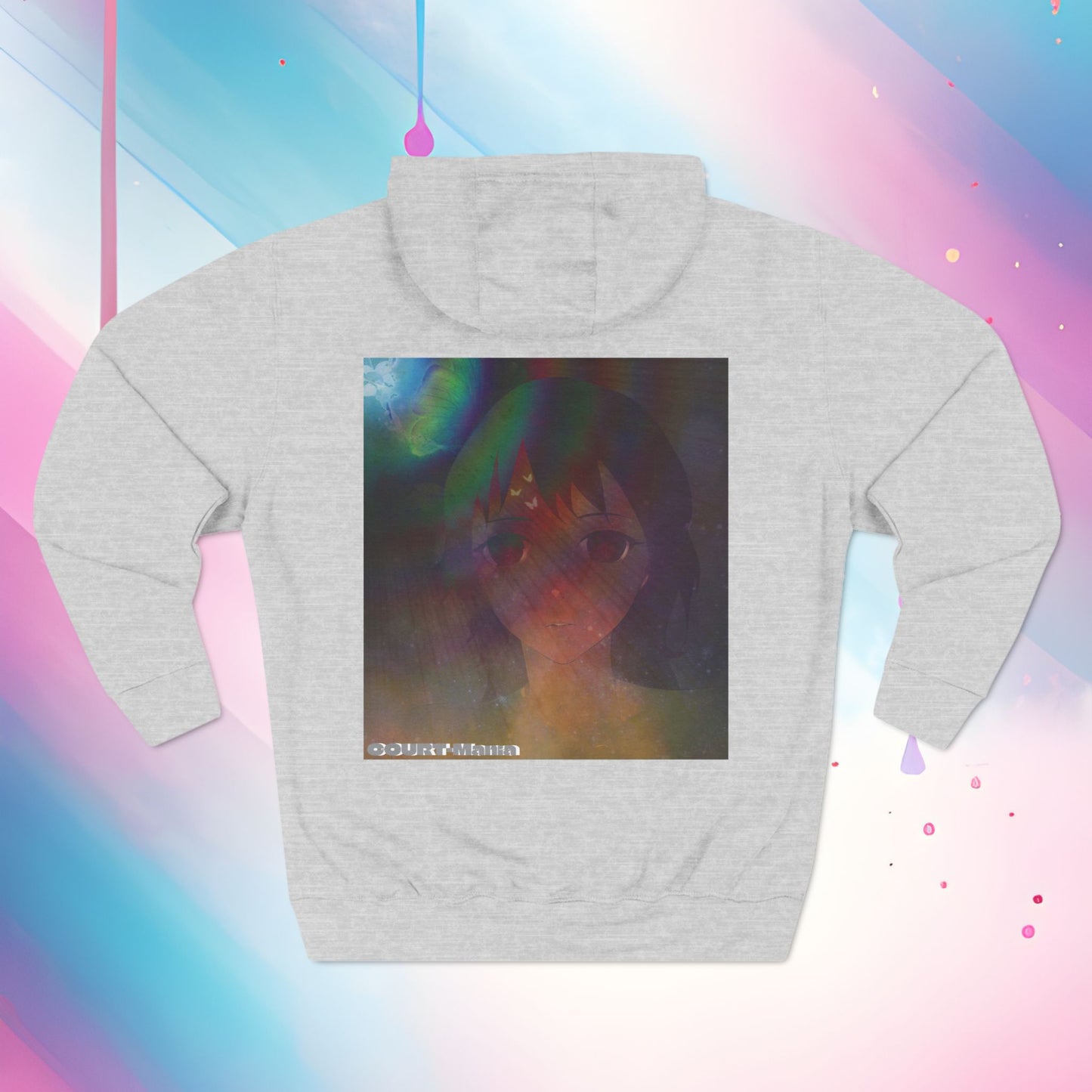 Three-Panel Fleece Hoodie - Universe Quoted Anime and Space Themed