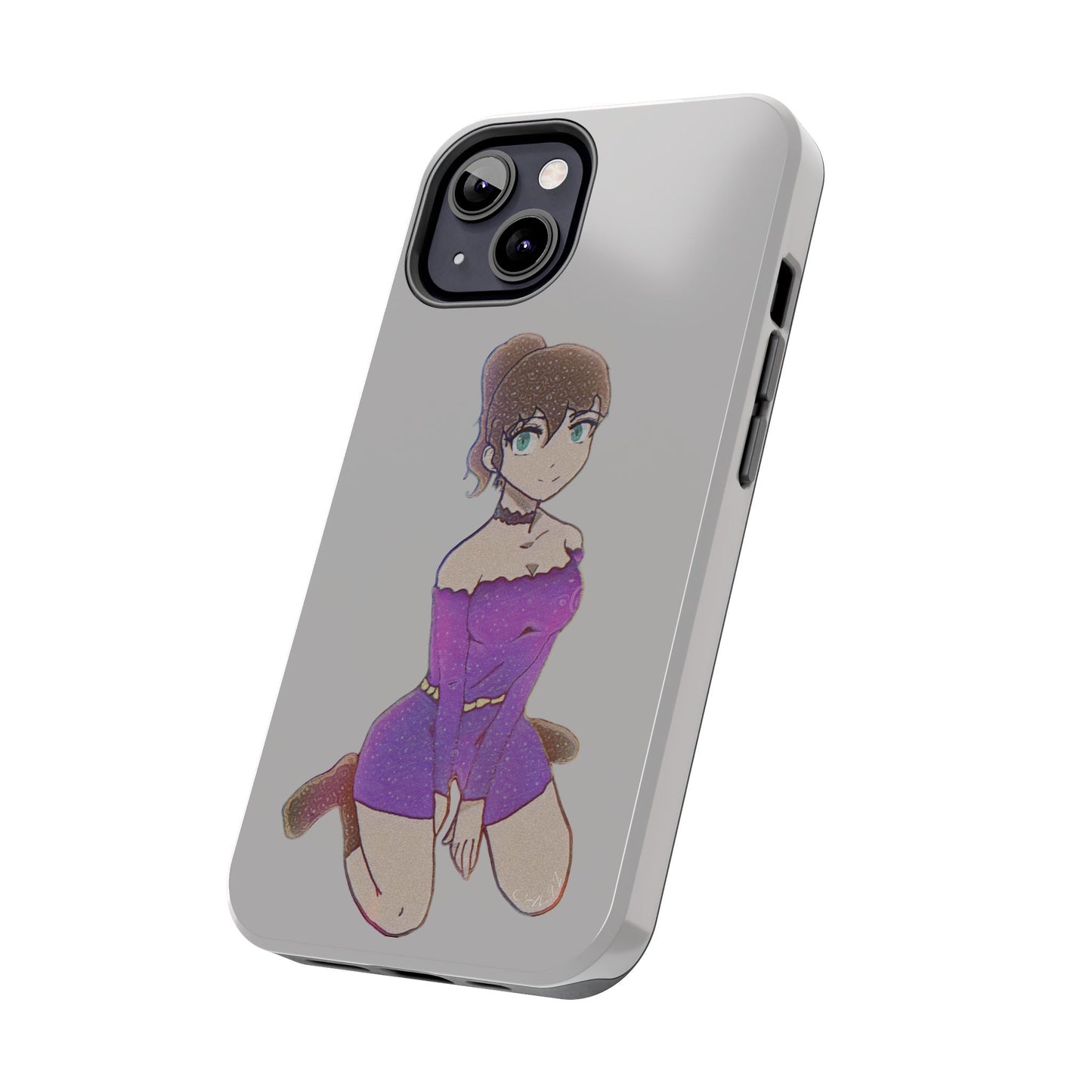 Anime Purple Bubble Girl Tough Phone Cases