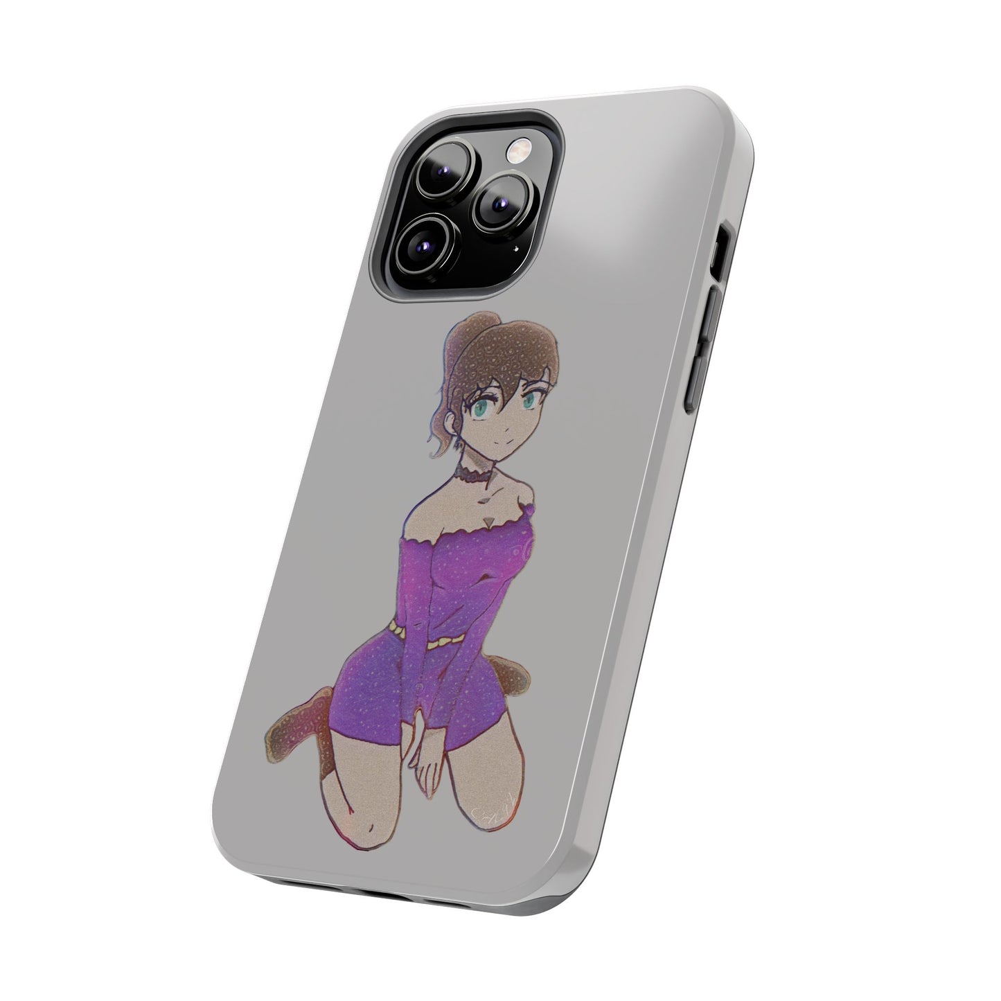 Anime Purple Bubble Girl Tough Phone Cases